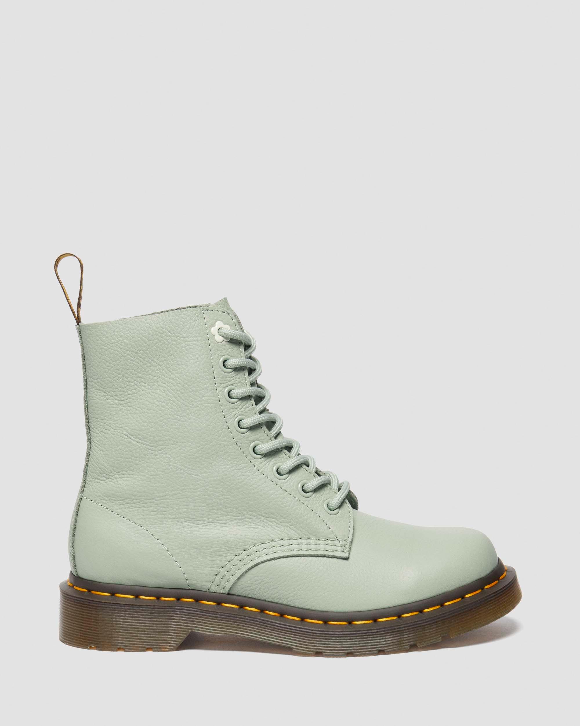 1460 Pascal Virginia leather boots in Sage Green