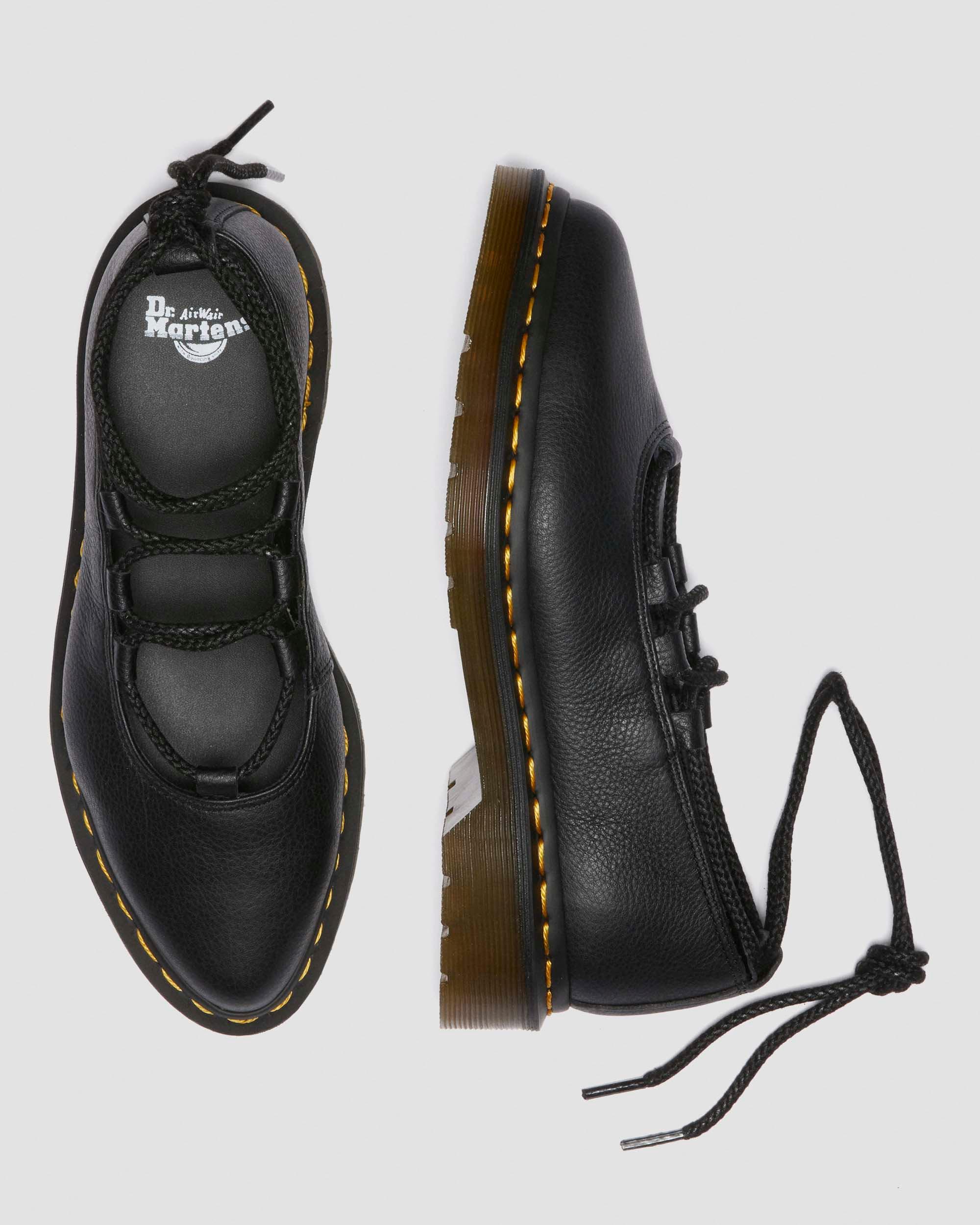 Musta Elphie Ii Virginia Leather Ballet -kengät