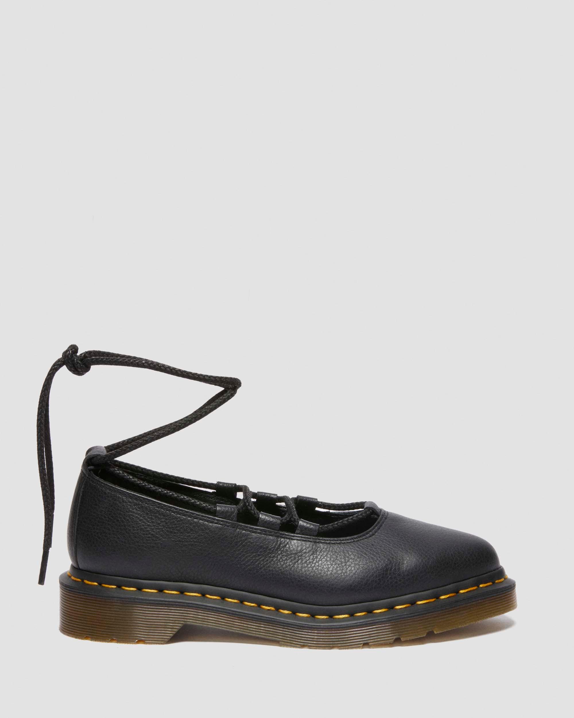 Musta Elphie Ii Virginia Leather Ballet -kengät