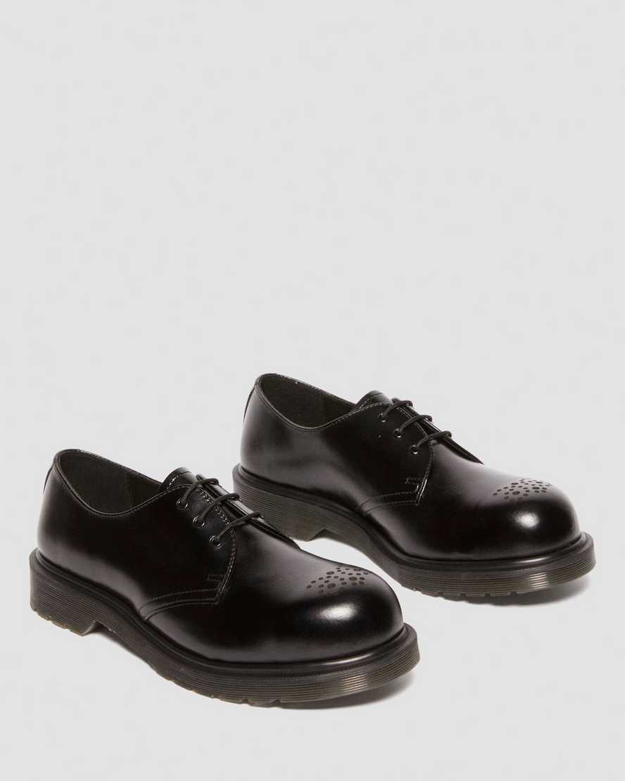 Shop Dr. Martens' 1461 Analine Leder Schuhe Mit Stahlkappe Brogues In Black