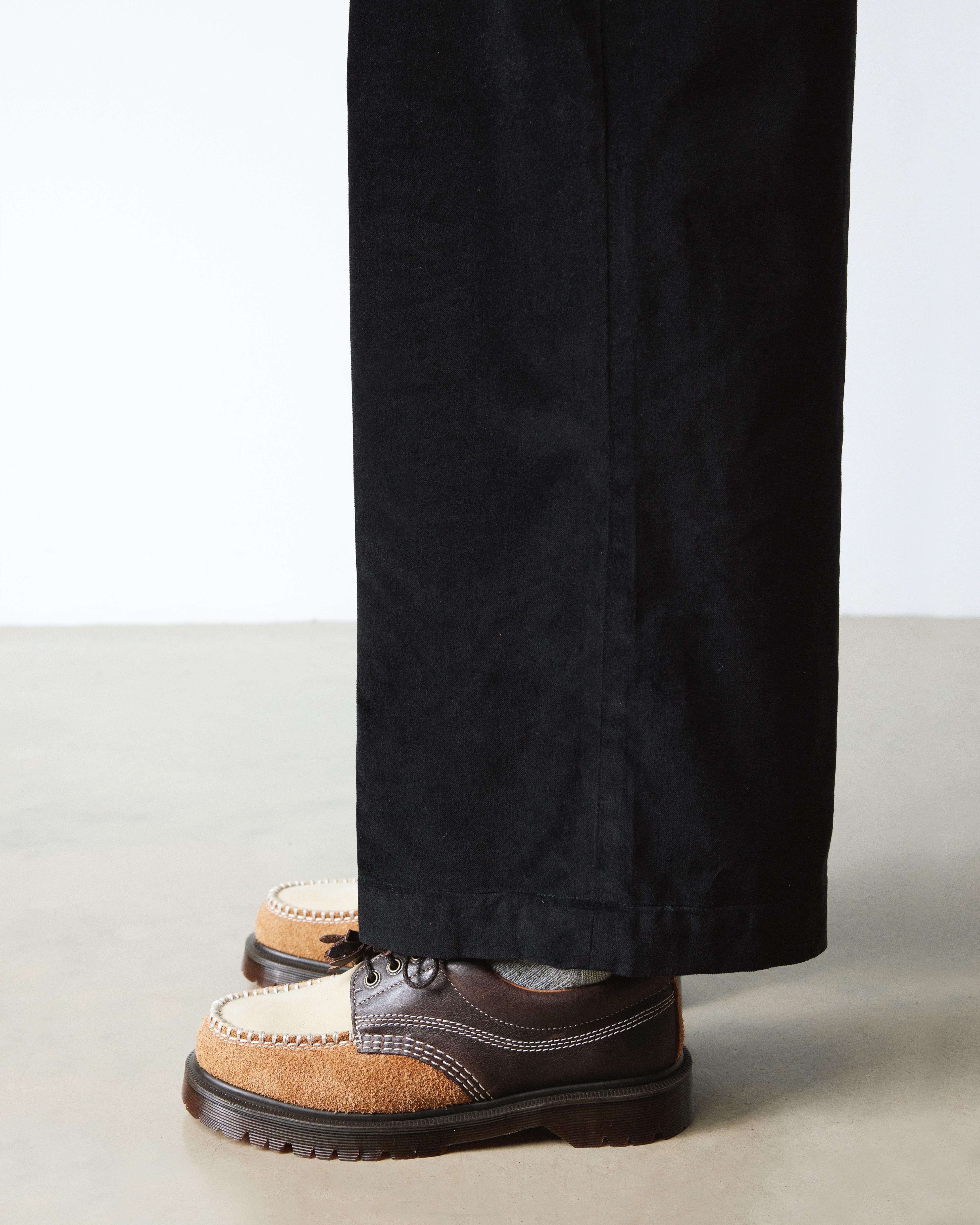 Lowell mixed material moc toe shoes in DARK BROWN+LIGHT TAN+DESERT