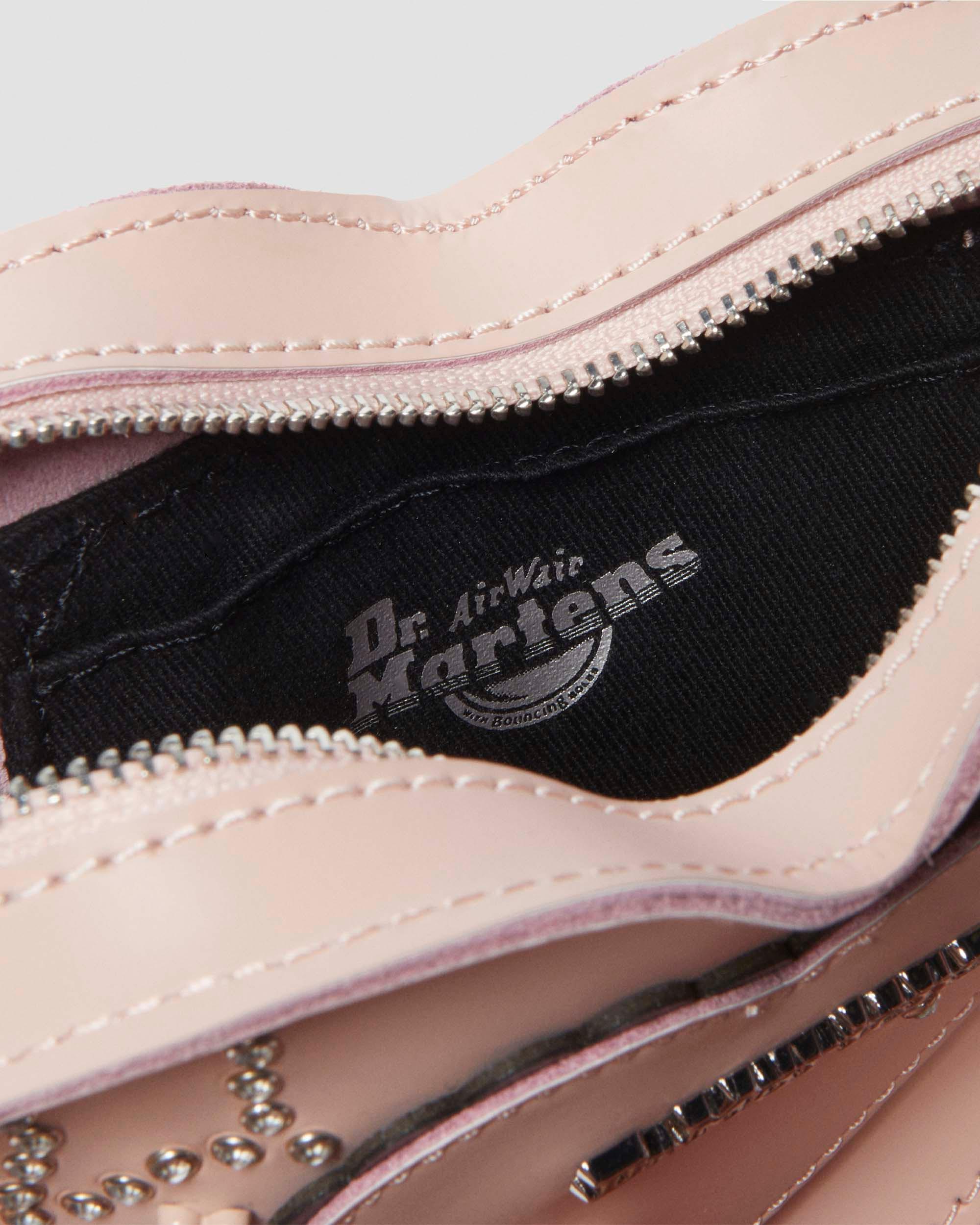 Micro Heart Kiev Leather Bag in Powder Pink+Black