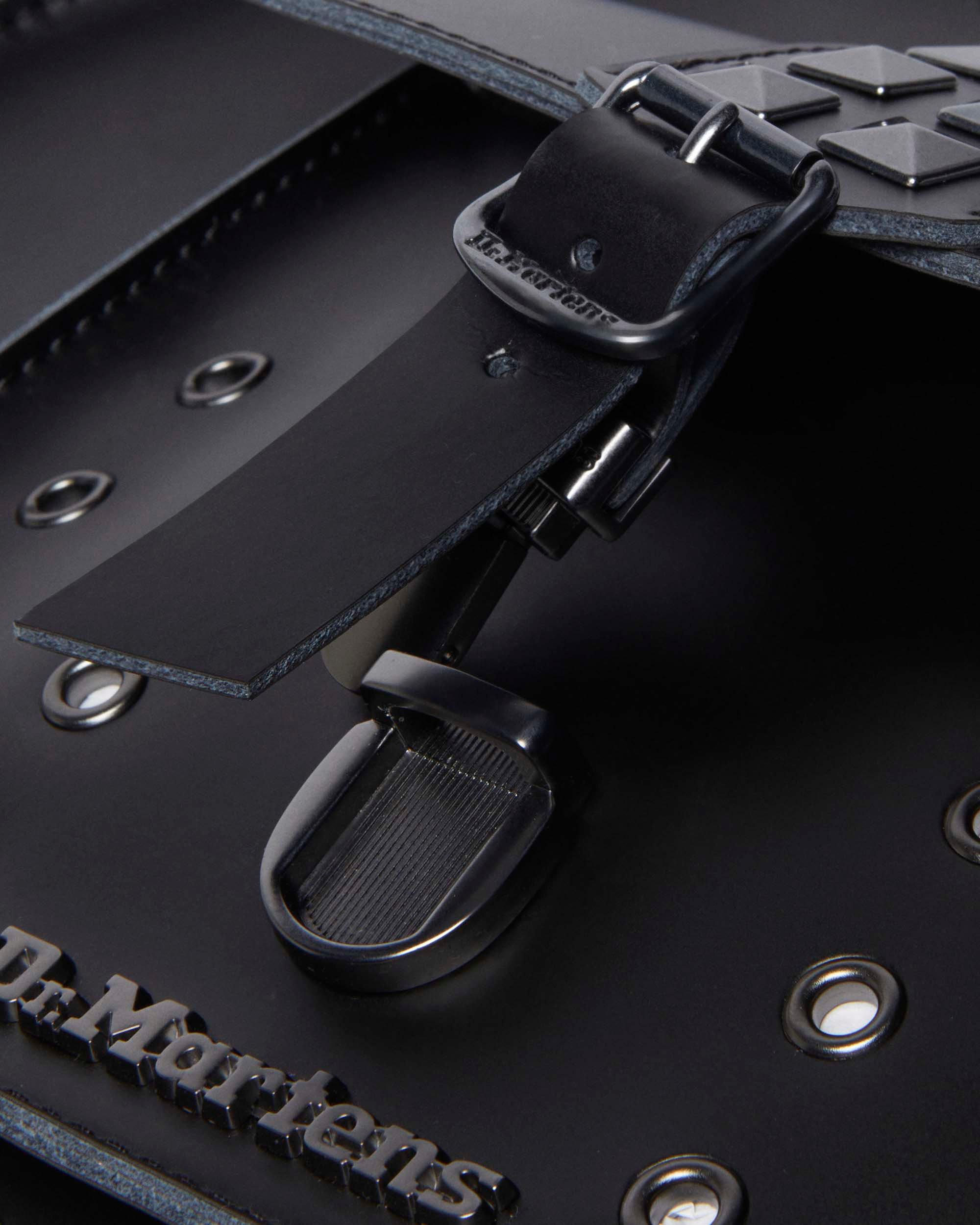 Kiev Leather Hardware Heart Shaped Bag in Black | Dr. Martens