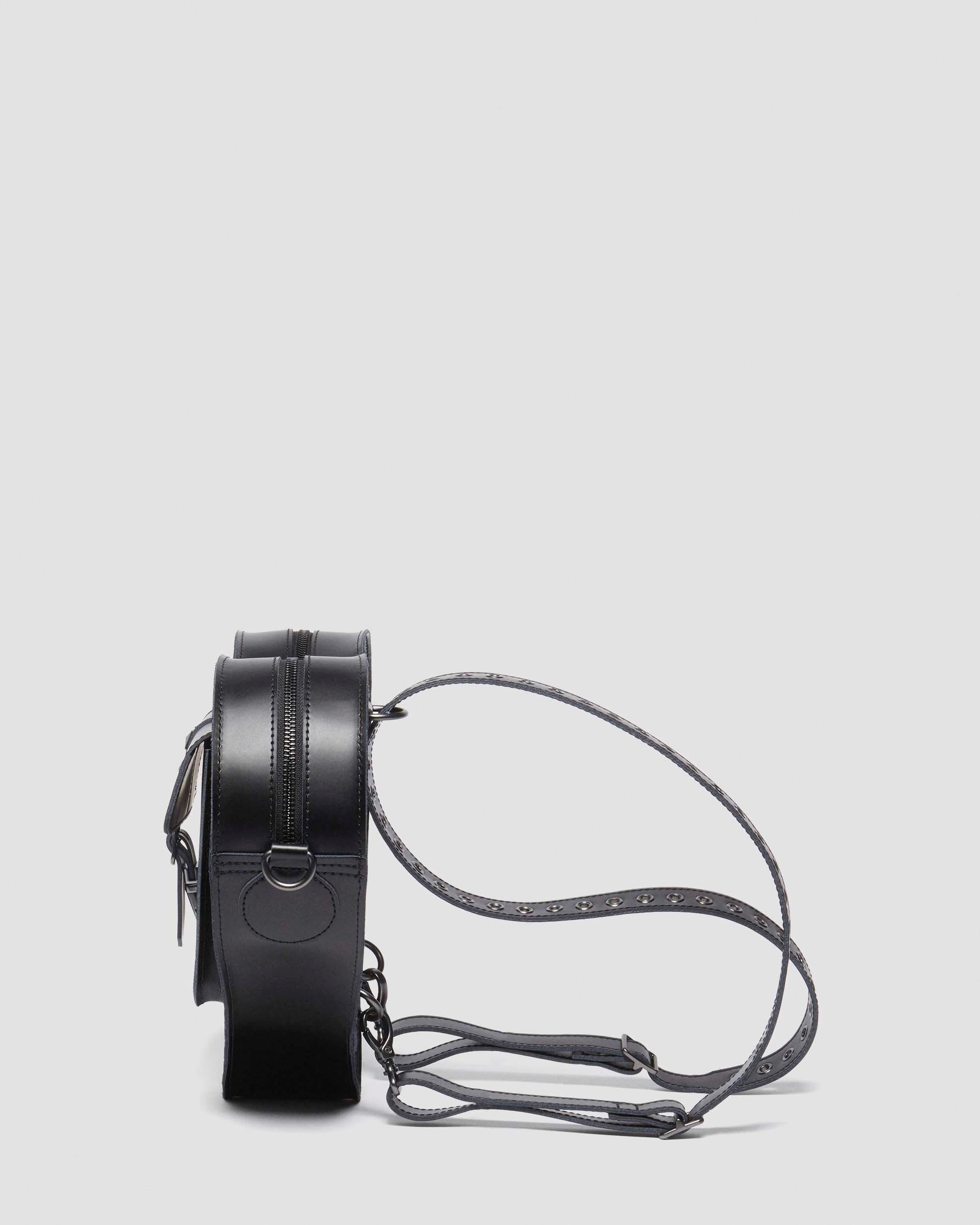 Kiev Leather Hardware Heart Shaped Bag in BLACK | Dr. Martens™