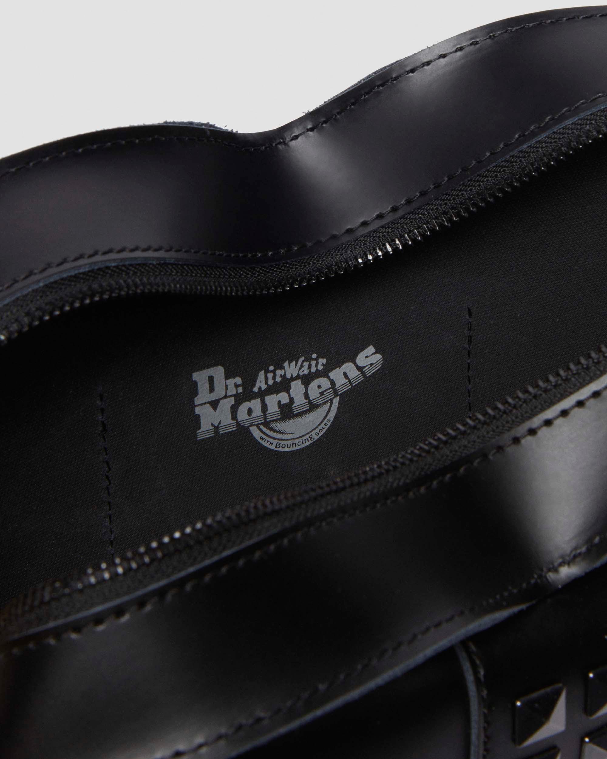 Kiev Leather Hardware Heart Shaped Bag in Black | Dr. Martens