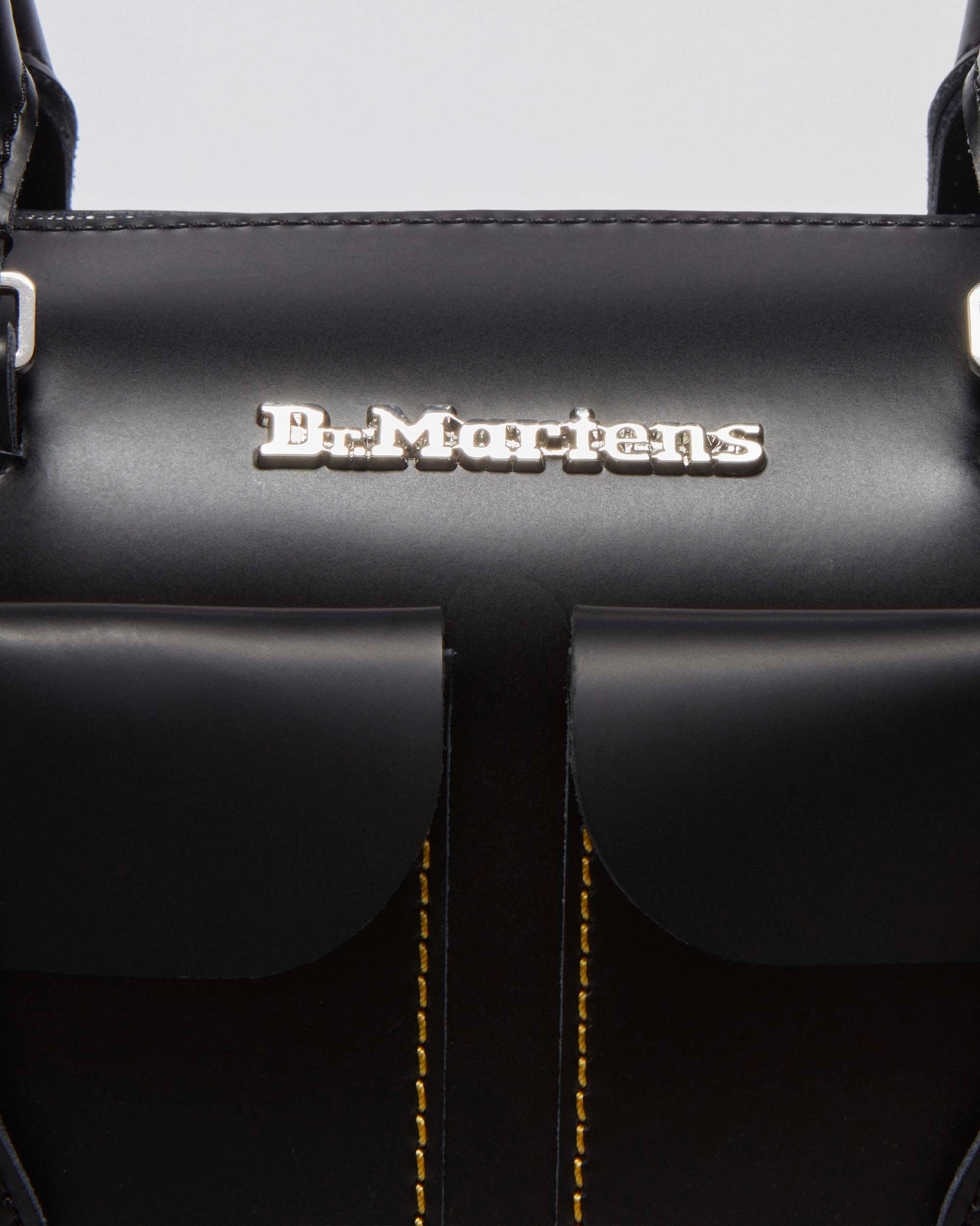 Kieve Leather Top Handle Bag in Black | Dr. Martens