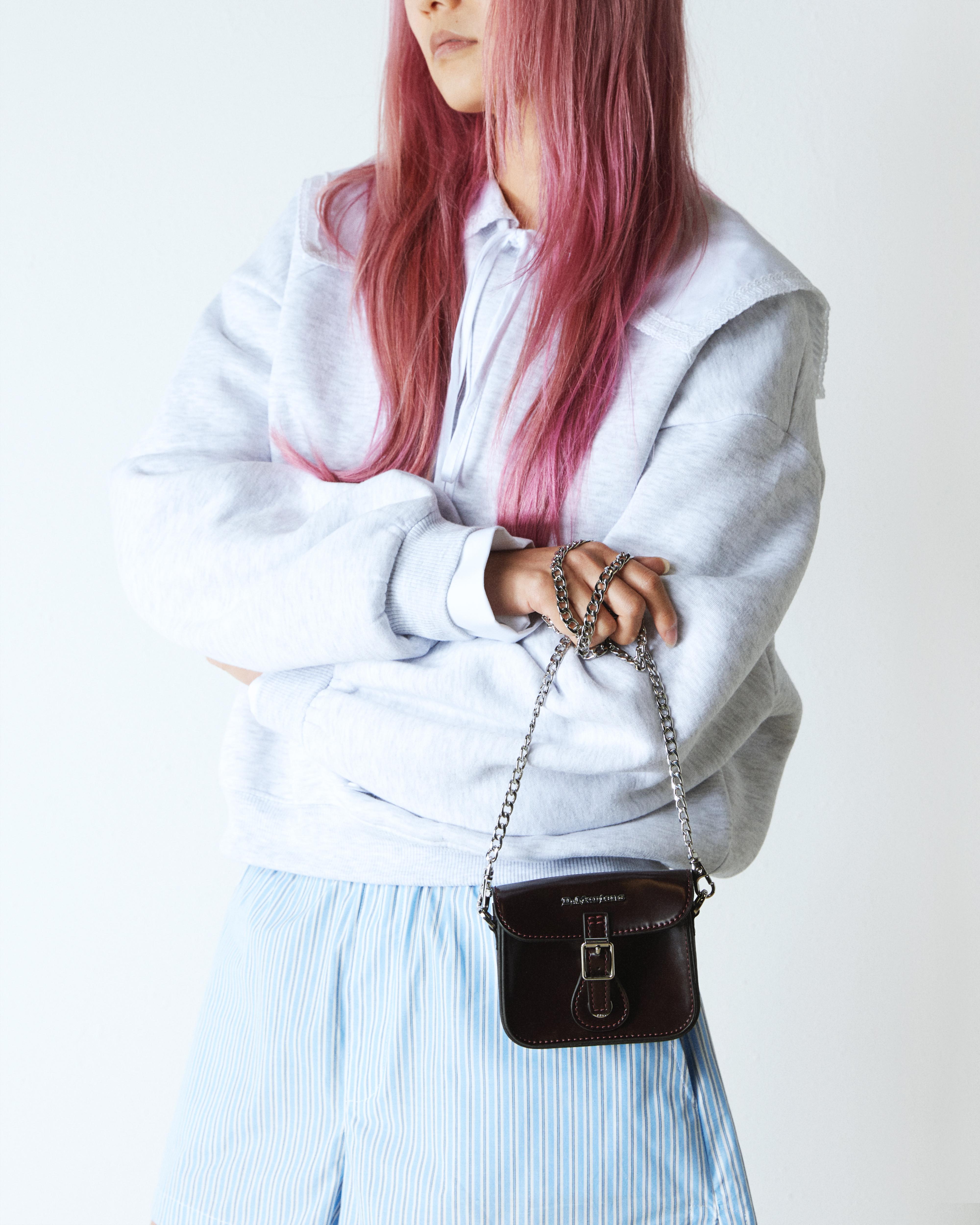 5 Inch Vegan Mini Satchel in Red