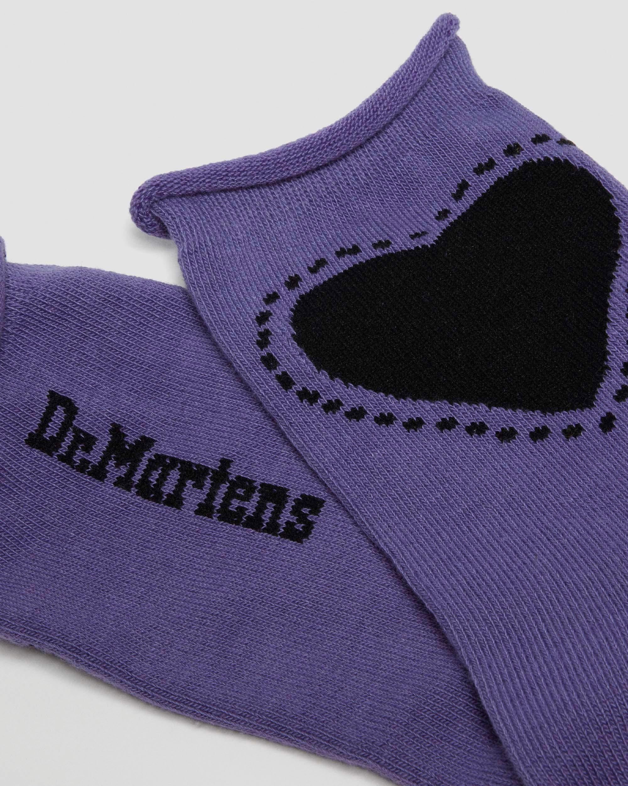 Heart Cotton Blend Socks in Twilight Purple
