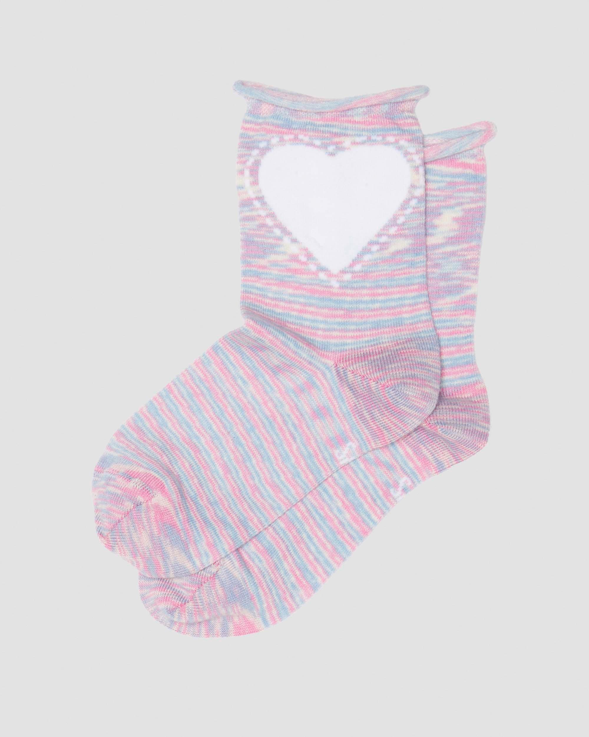 Heart Cotton Blend Socks in Pink