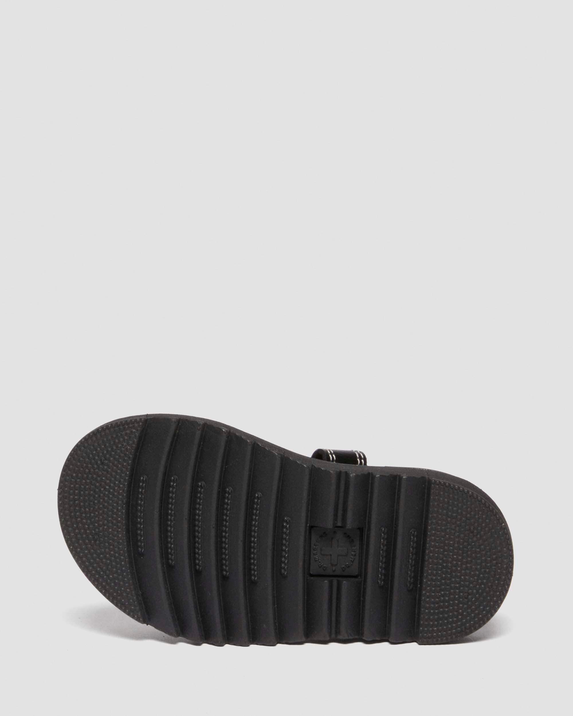 Peuter Marlow leren sandalen met hartjes in Zwart+Poederroze