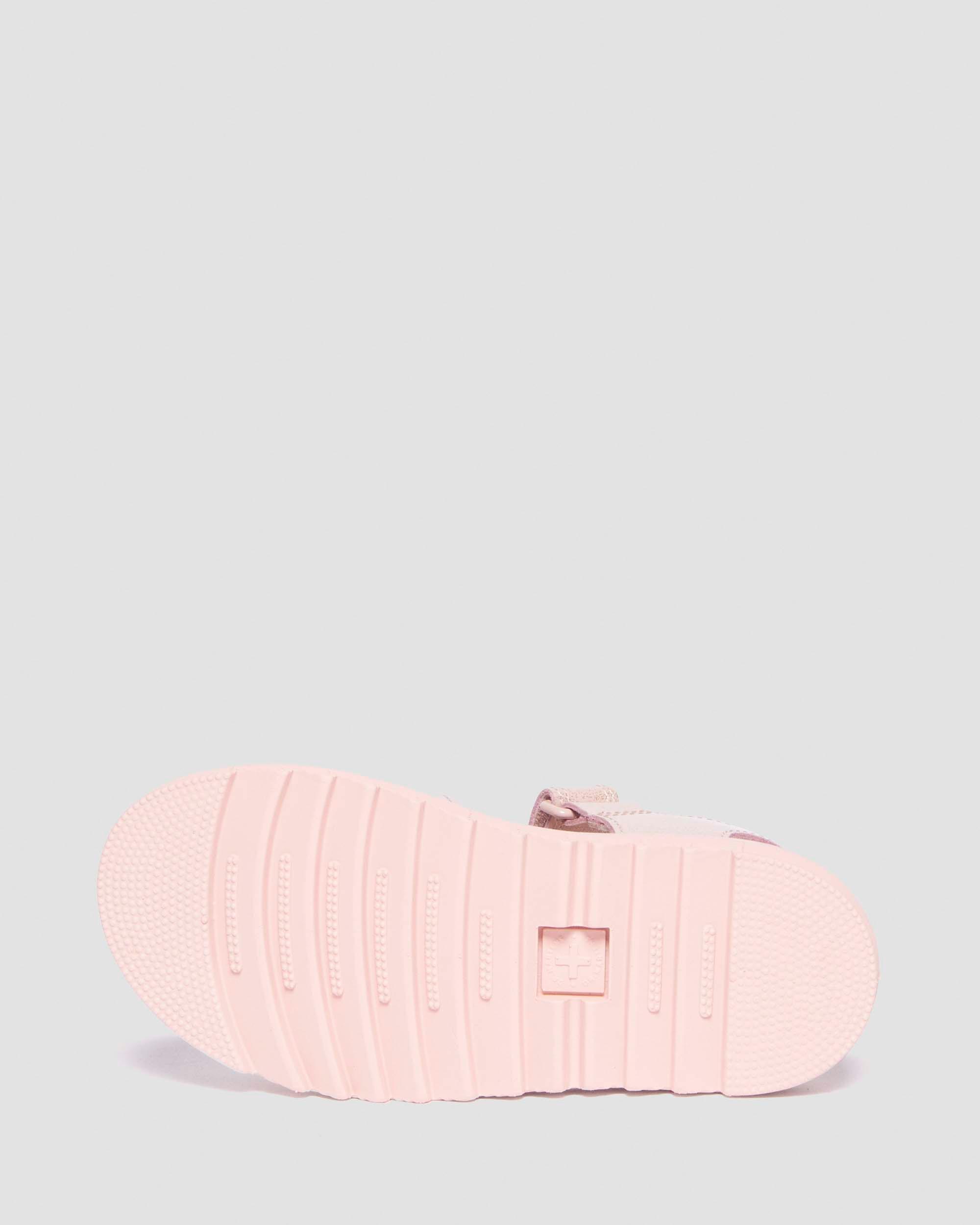 Junior Marlow Hearts Glitter Sandals in Powder Pink+Cloud Cream