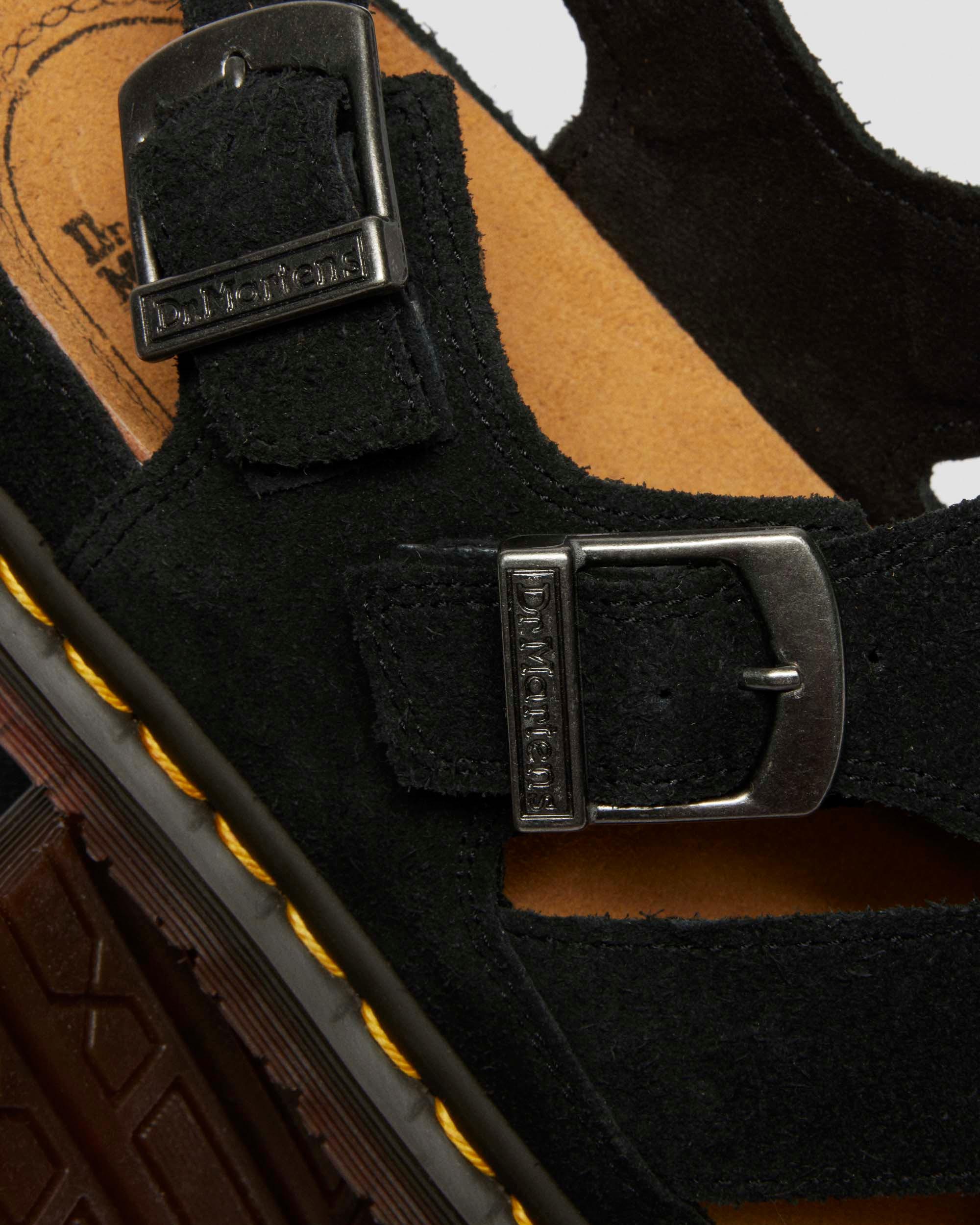 Sandales fisherman Archive en daim in Noir