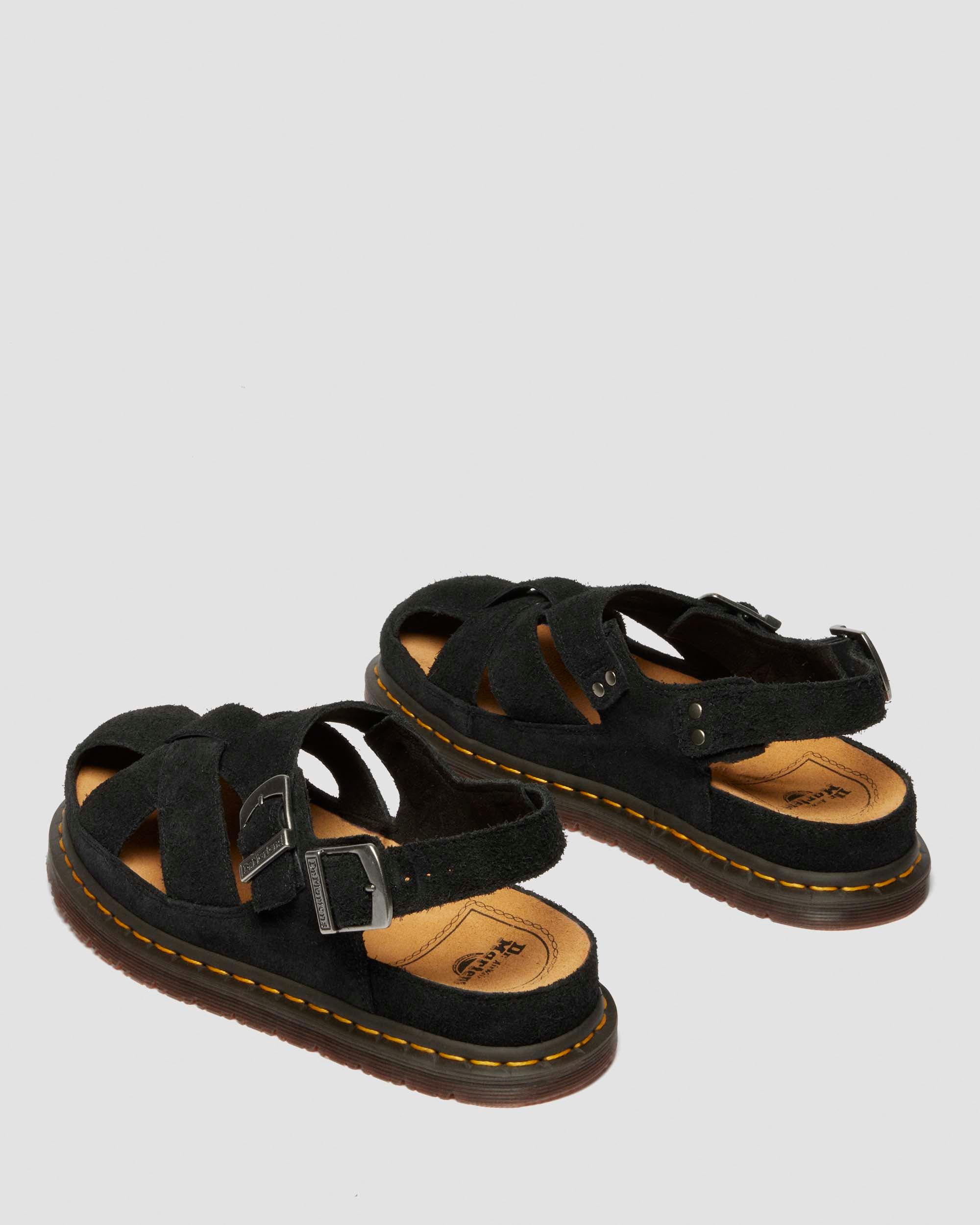 Sandales fisherman Archive en daim in Noir