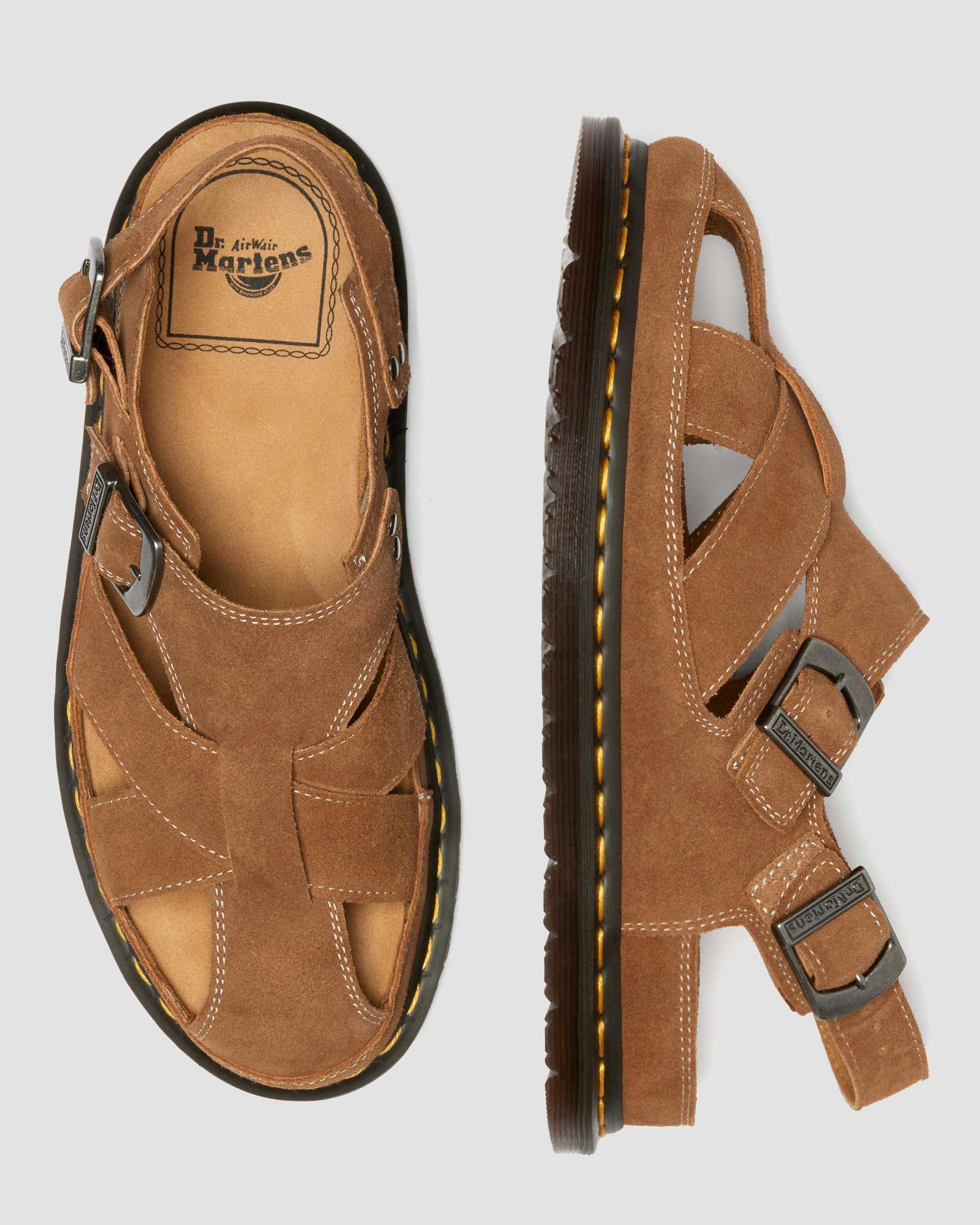 Archive Fisherman-sandaler i ruskind in Naturlig Brun