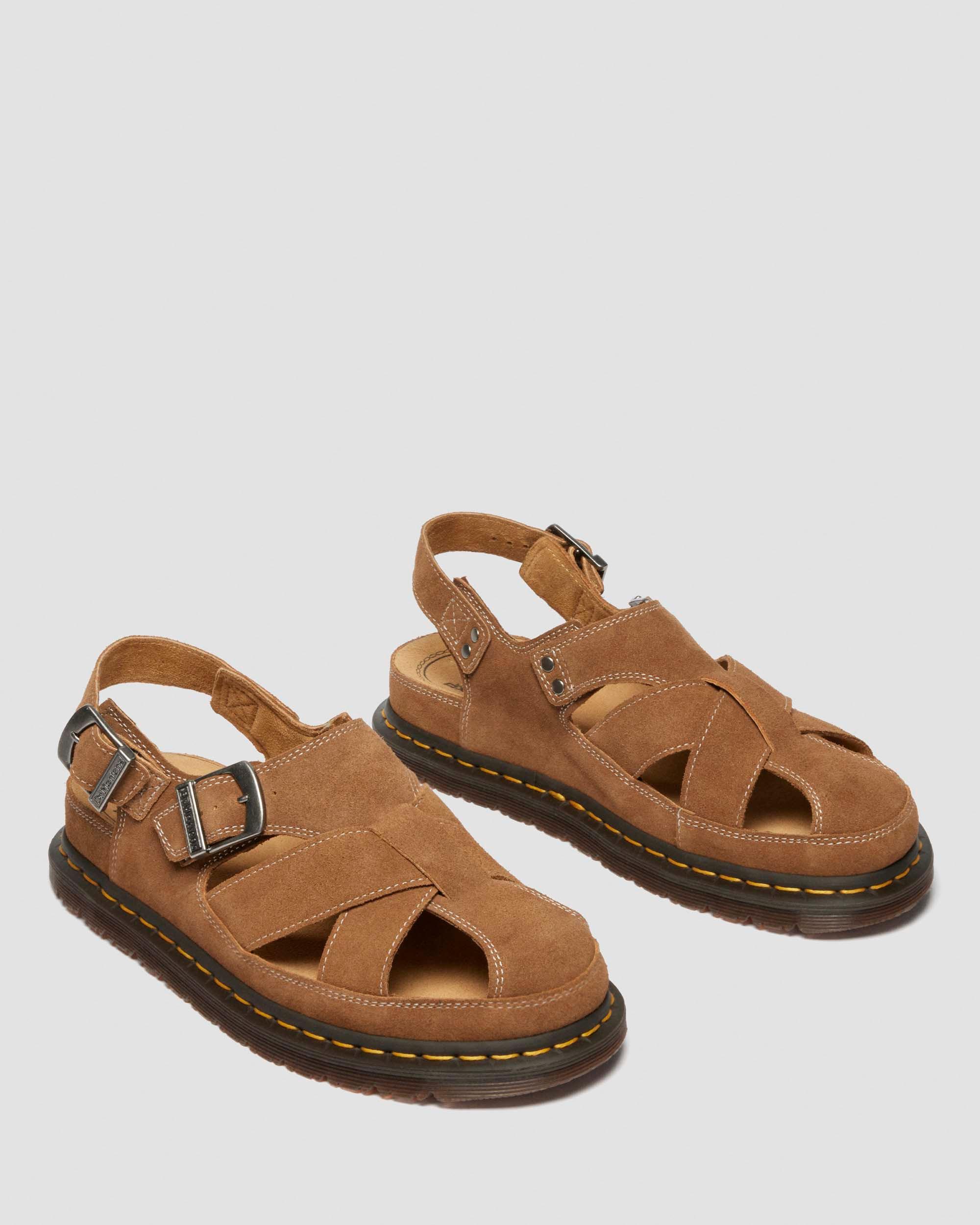Archive Fisherman-sandaler i ruskind in Naturlig Brun