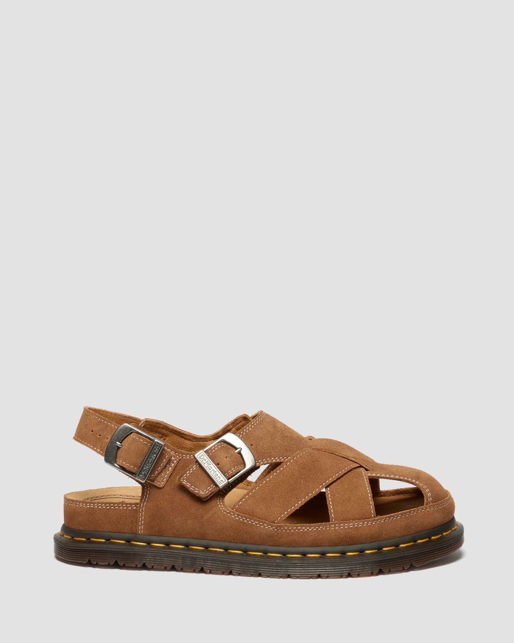 Archive Fisherman-sandaler i ruskind in Naturlig Brun
