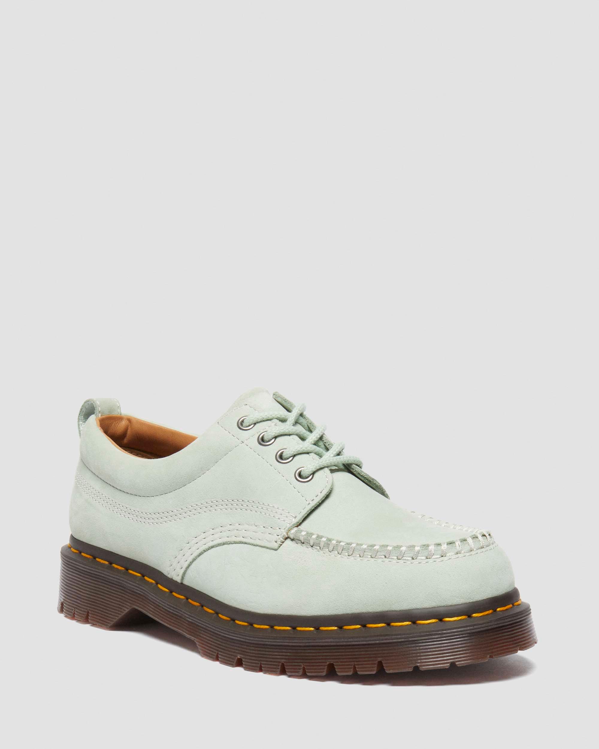Lowell Buttersoft leather moc toe shoes in Sage Green