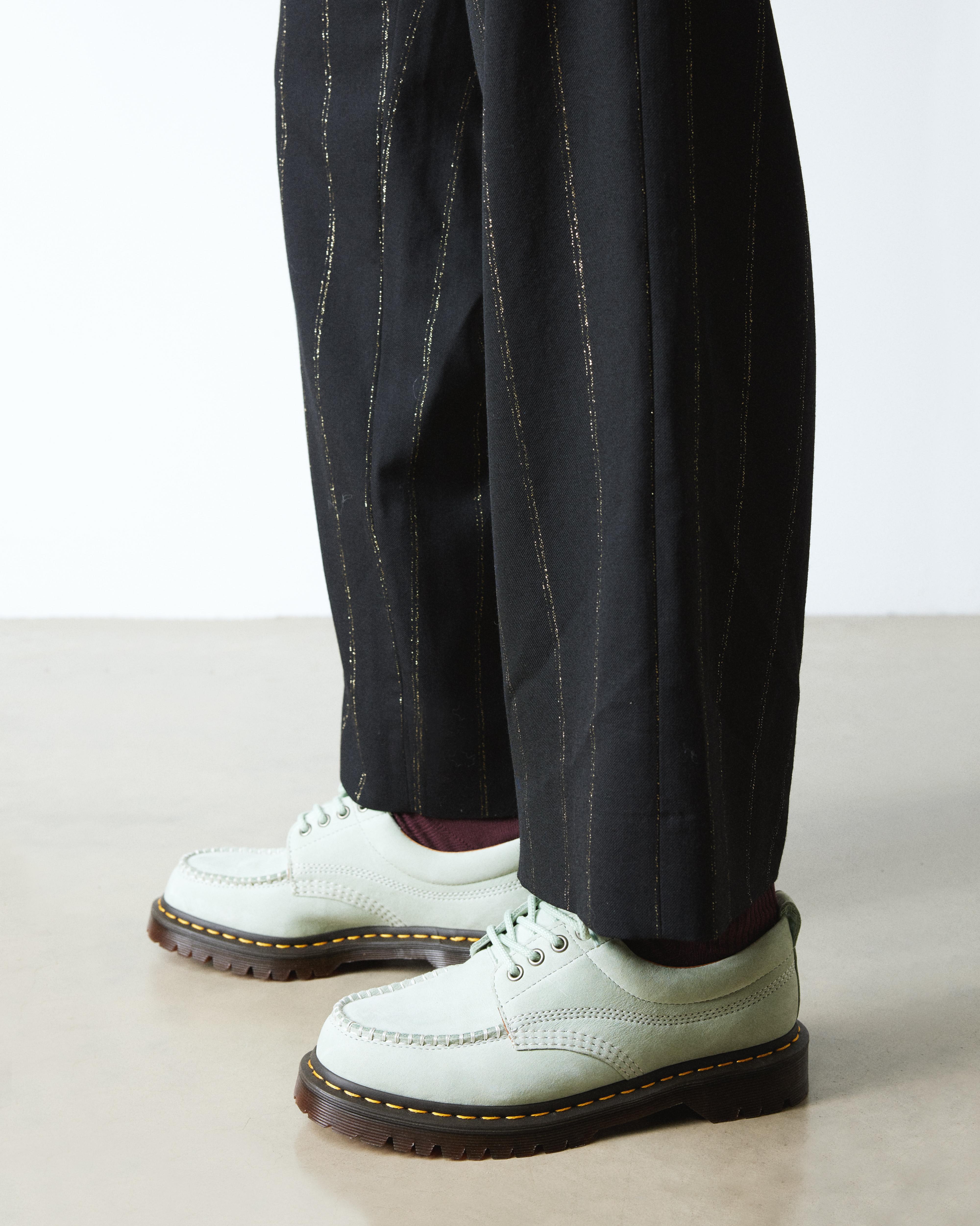 Lowell Buttersoft leather moc toe shoes in Sage Green