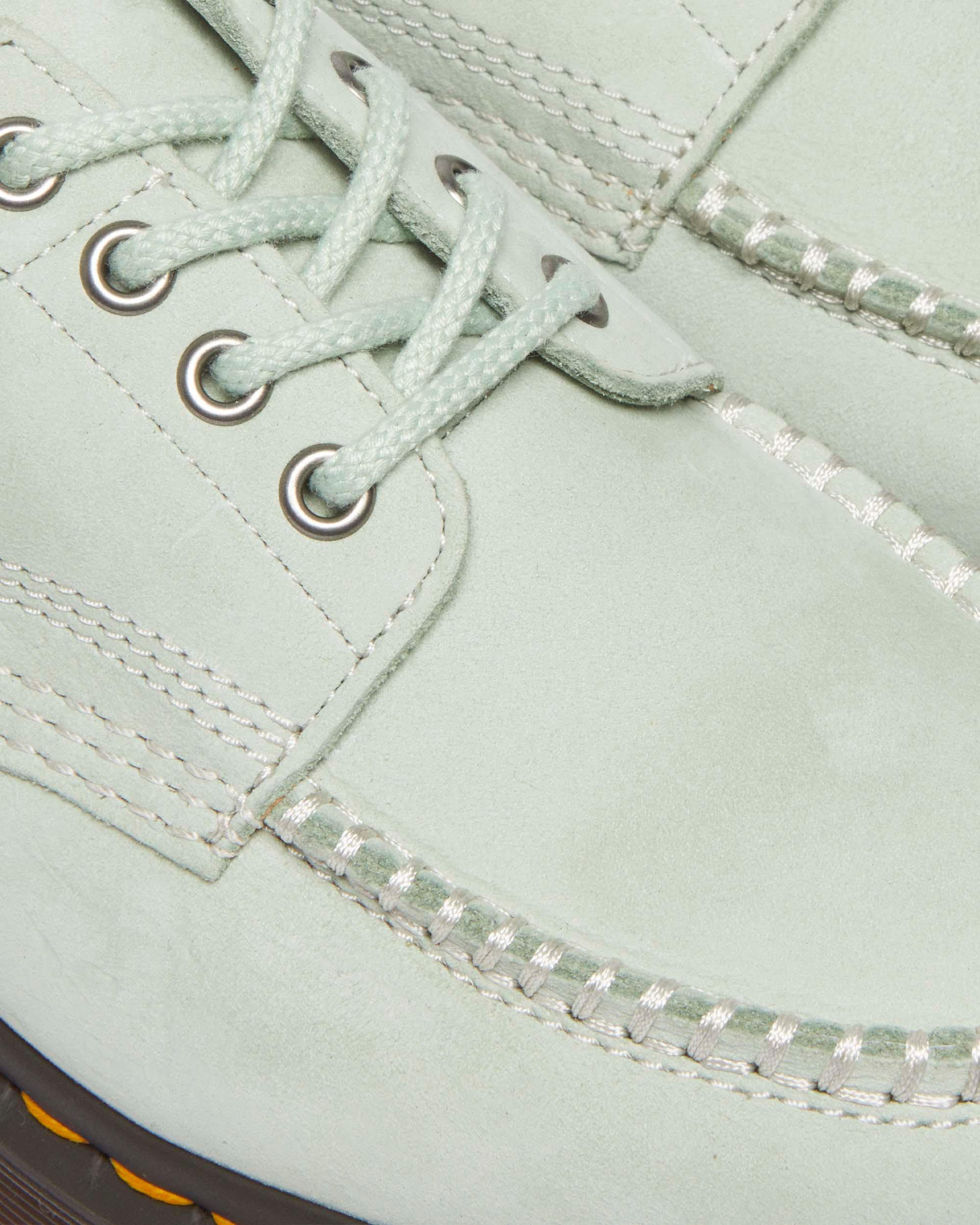 Lowell Buttersoft leather moc toe shoes in Sage Green