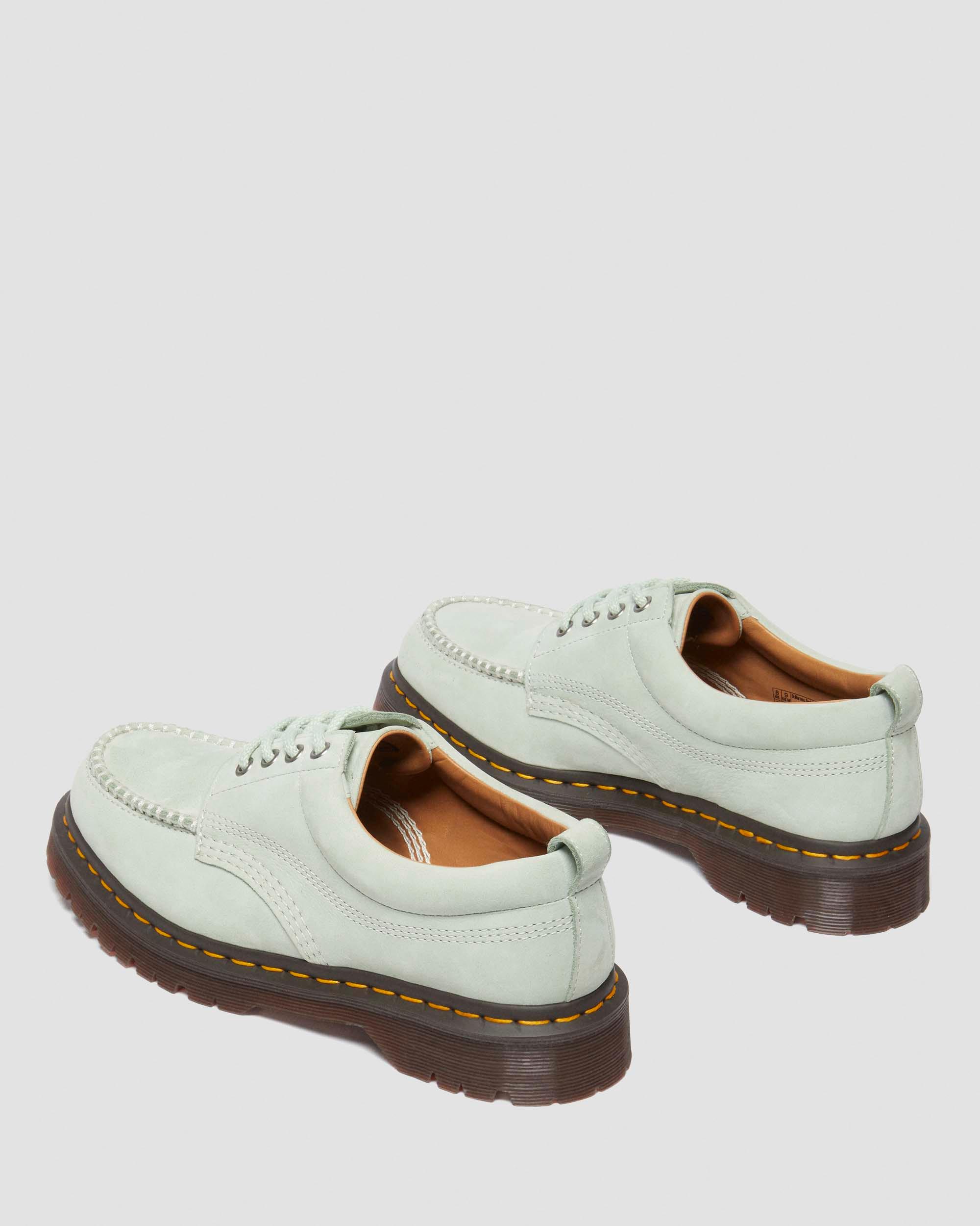 Lowell Buttersoft leather moc toe shoes in Sage Green