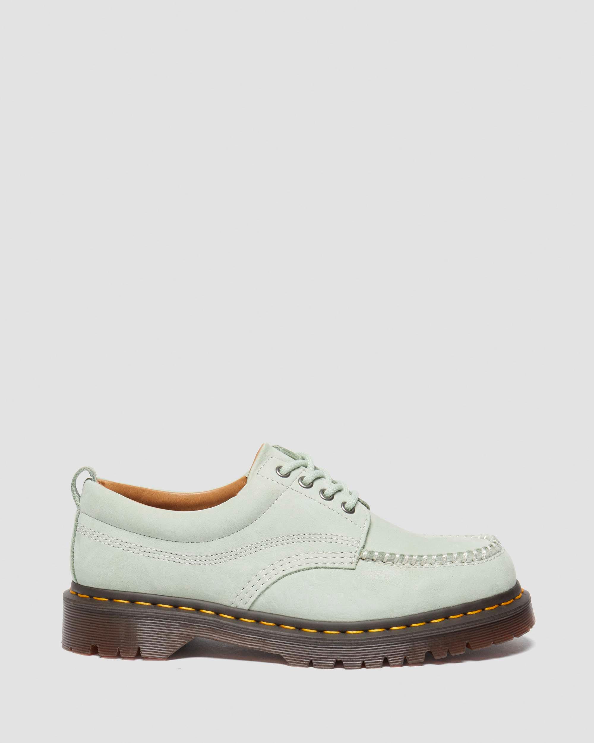 Lowell Buttersoft leather moc toe shoes in Sage Green