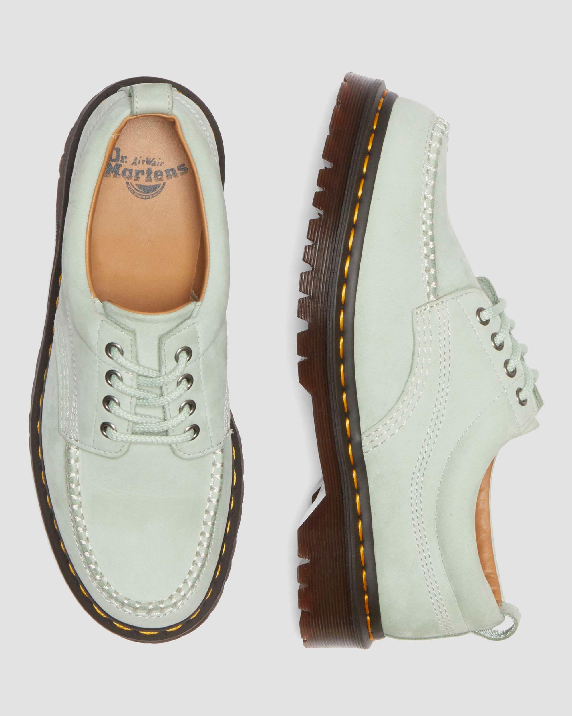 Lowell Buttersoft leather moc toe shoes in Sage Green