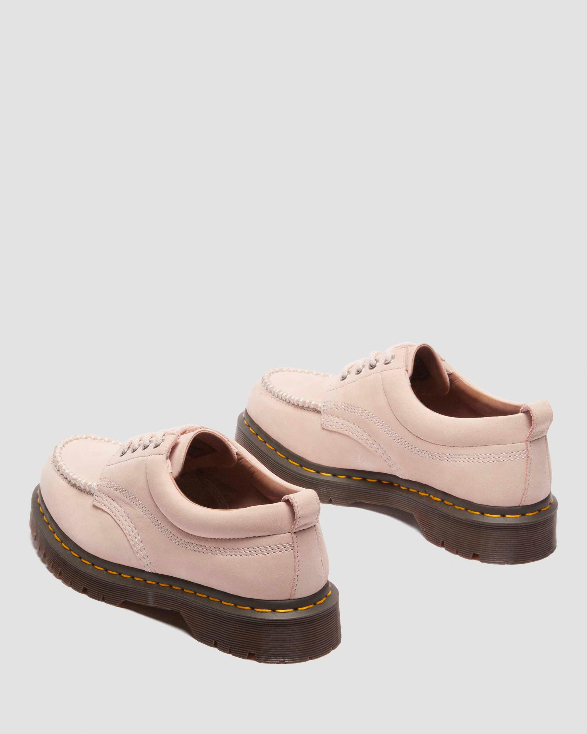 Lowell Buttersoft leather moc toe shoes in Powder Pink