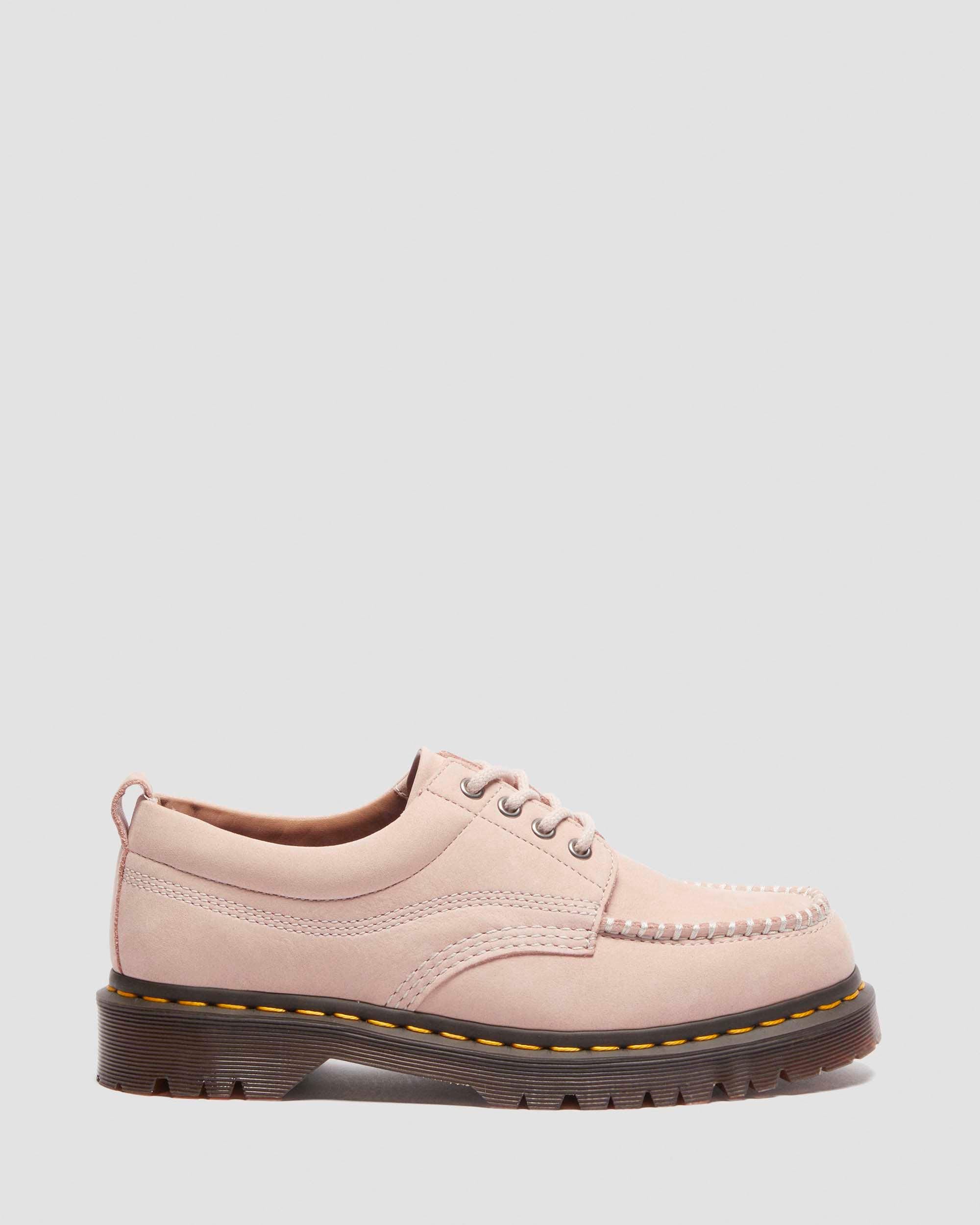 Lowell Buttersoft leather moc toe shoes in Powder Pink