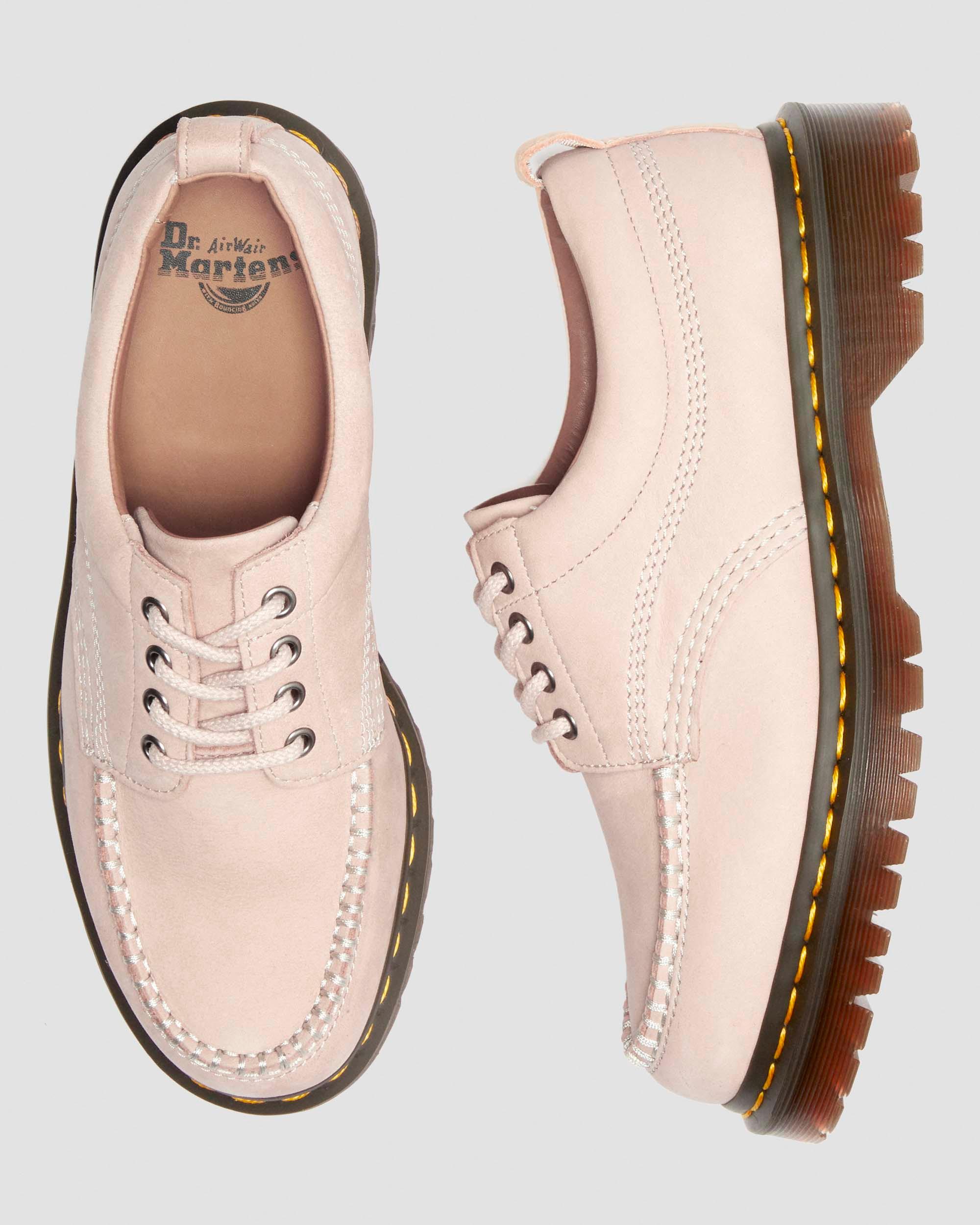 Lowell Buttersoft leather moc toe shoes in Powder Pink