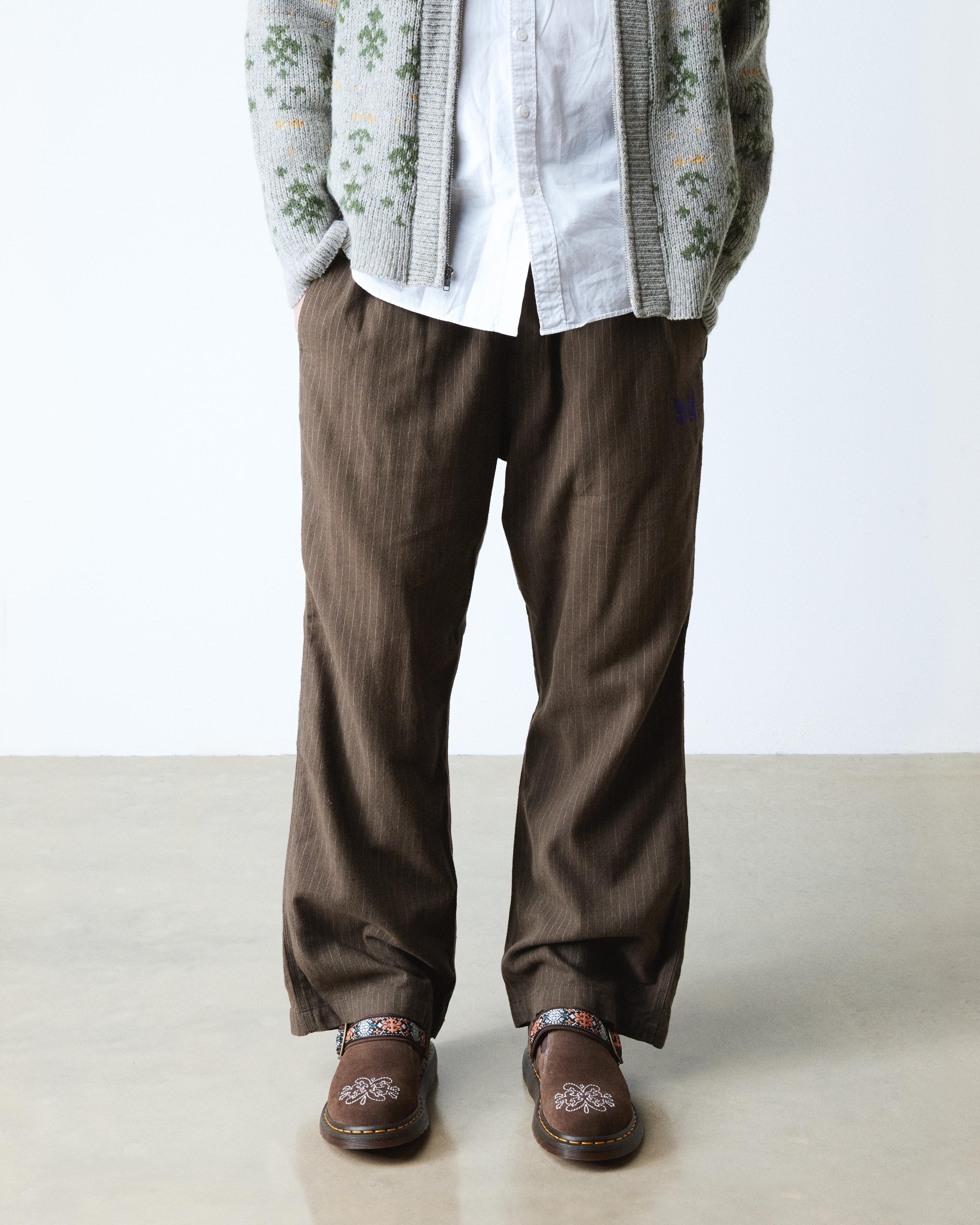 Isham suede and jacquard mules in BROWN | Dr. Martens™