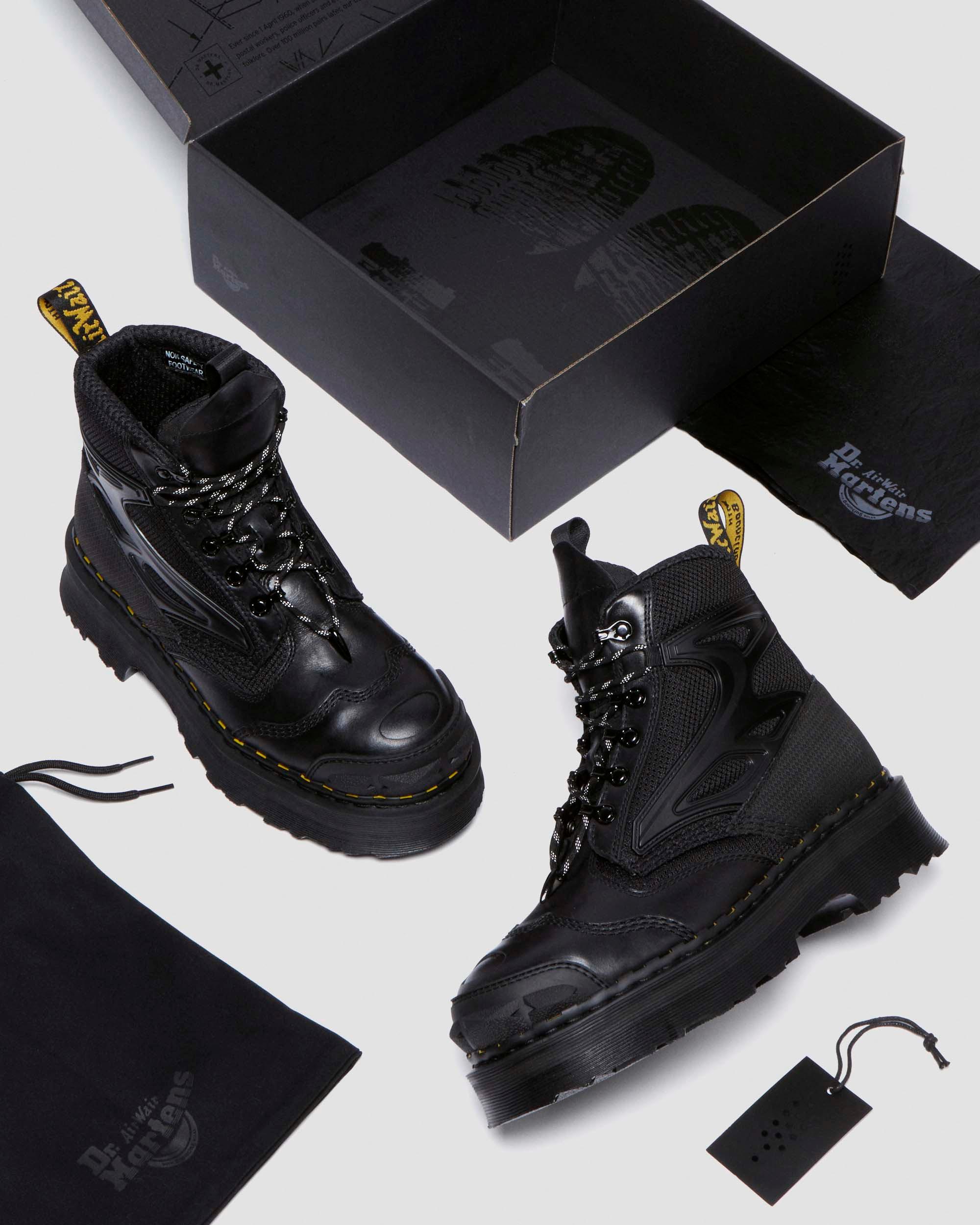 こってぃ EXOSHIELD XX01 steel toe leather boots in BLACK | Dr. Martens™