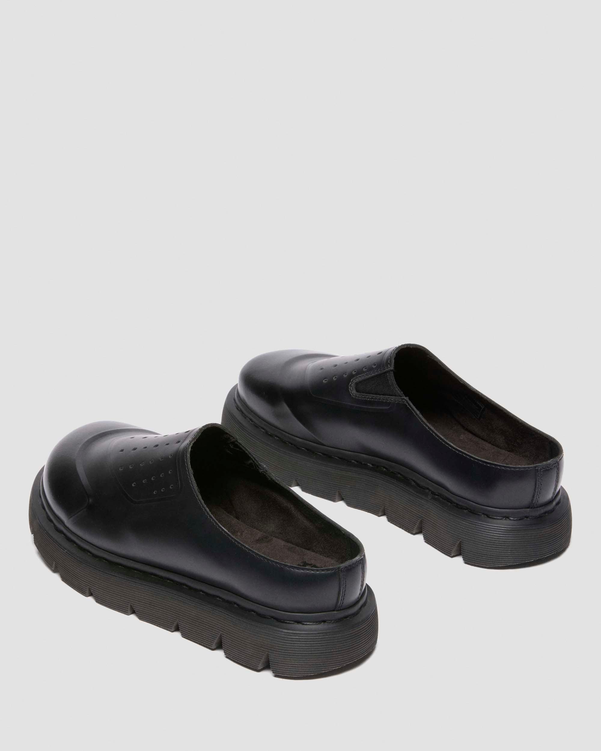Mules en cuir VENT XX02 in Noir