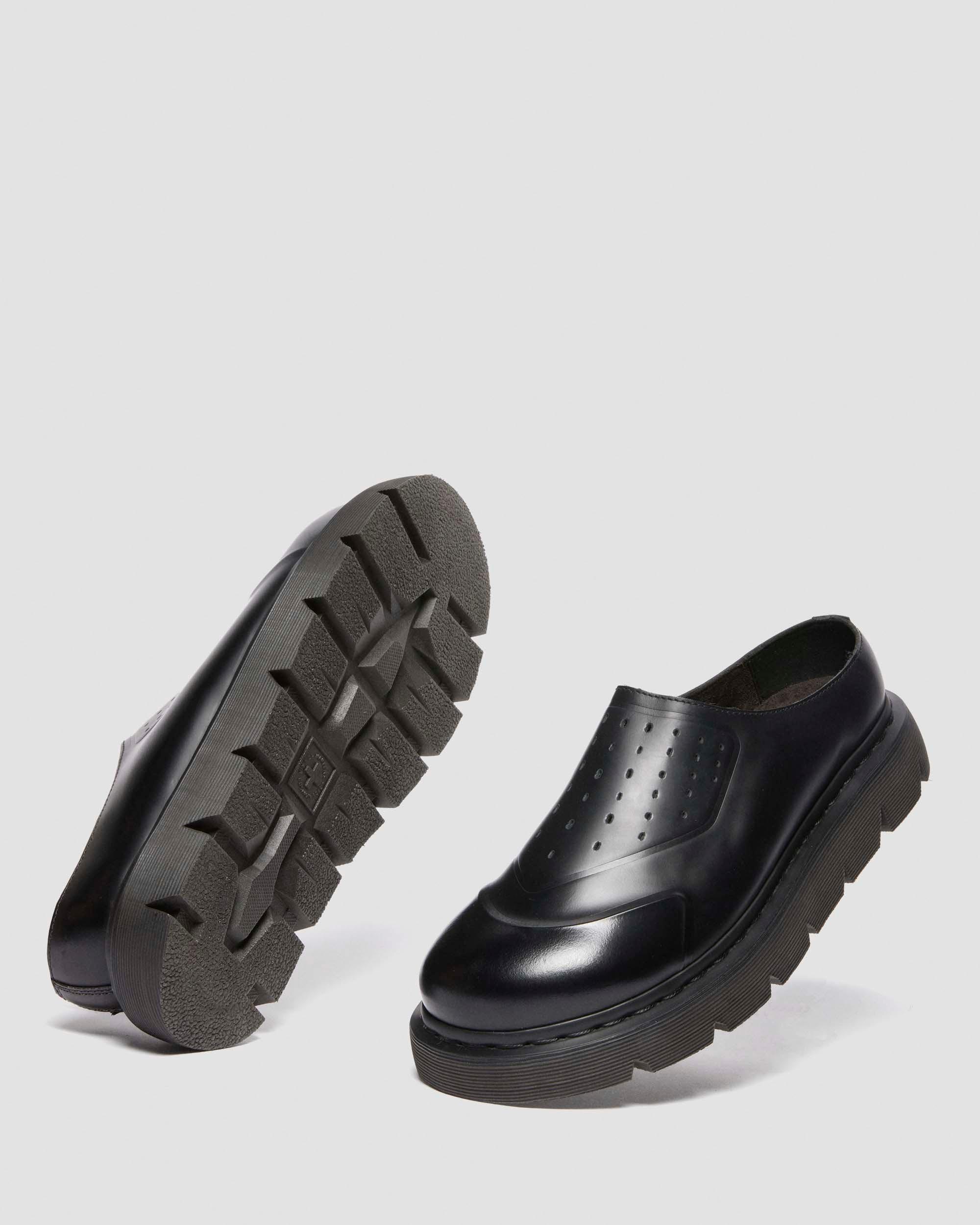 Mules en cuir VENT XX02 in Noir