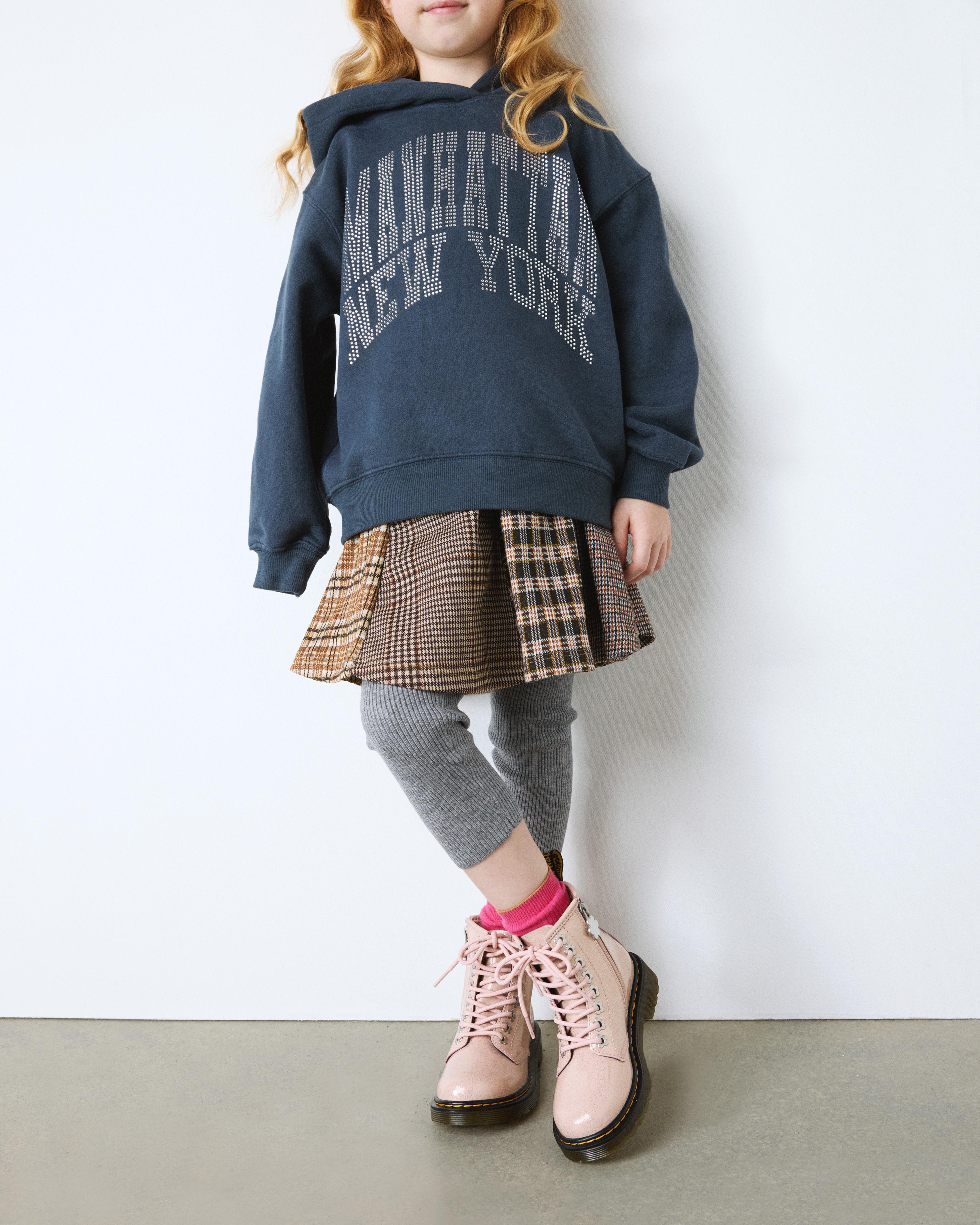 Junior 1460 Glitter Boots in Powder Pink