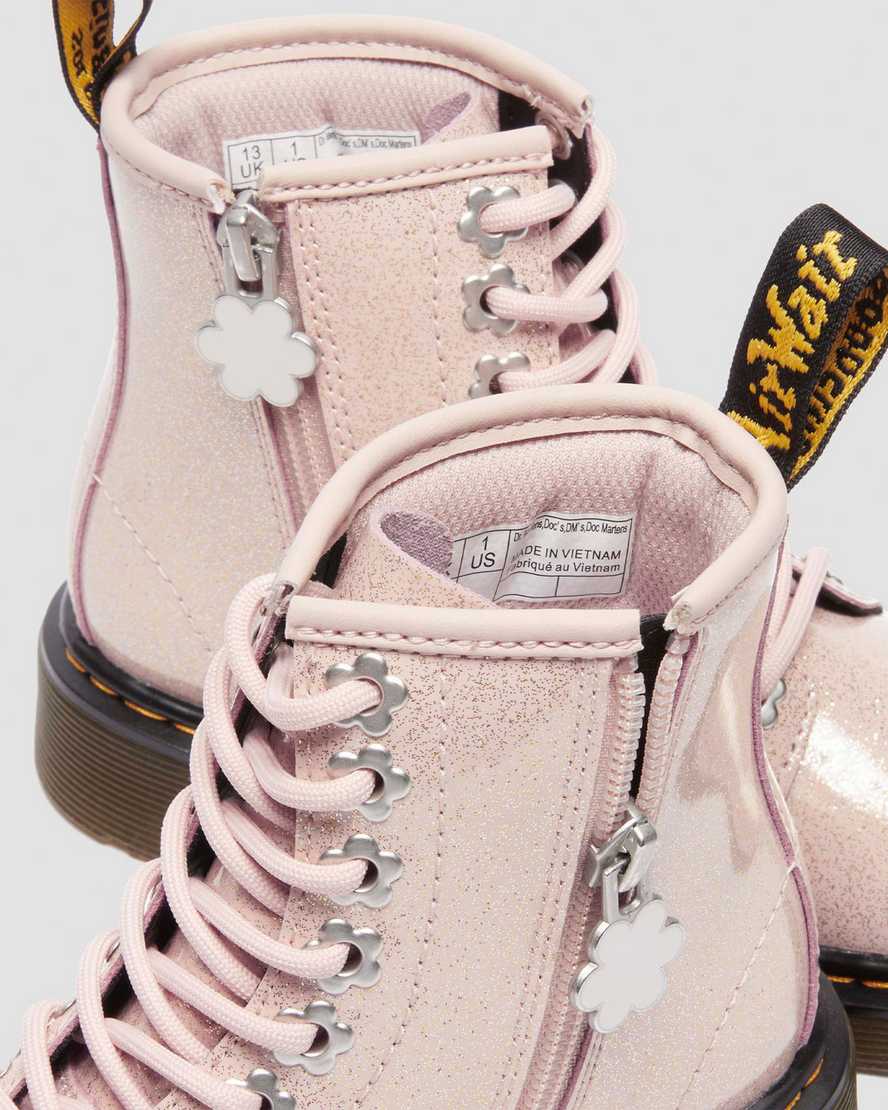 Dr. Martens' Junior 1460 Glitter Boots In Pink