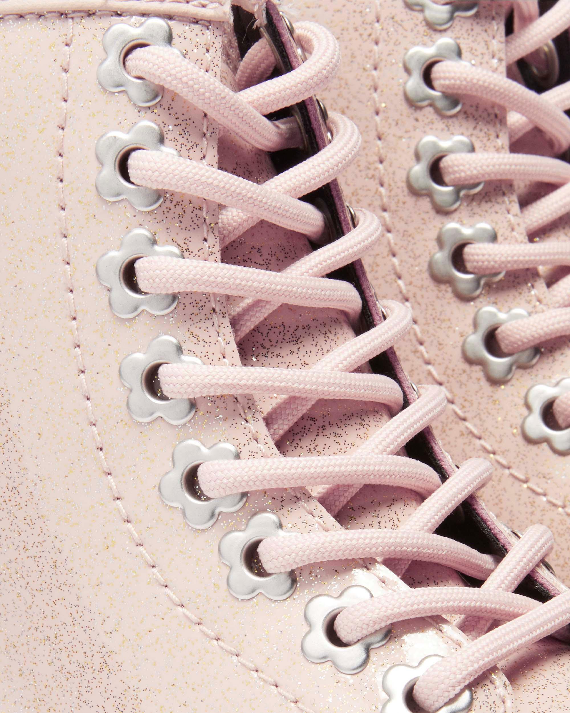 Junior 1460 Glitter Boots in Powder Pink