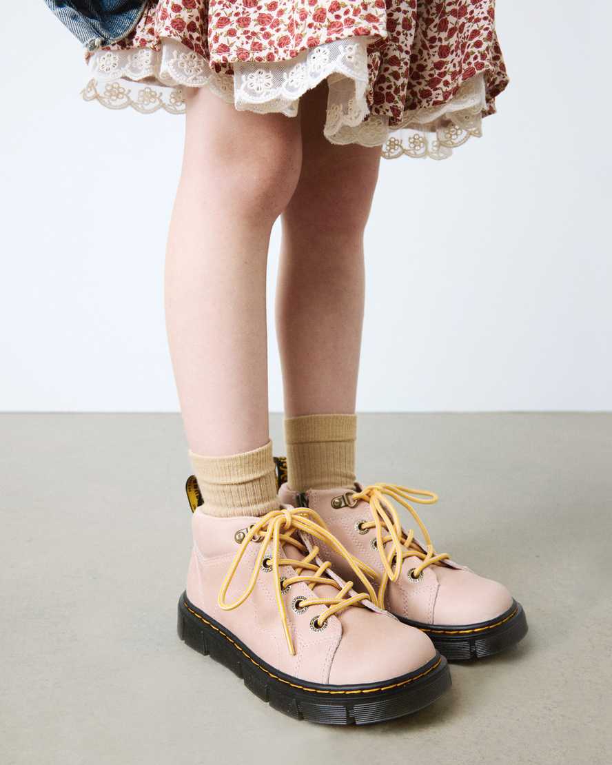 Dr. Martens' Junior Raffe Church Wilderness Leather Boots In Pink
