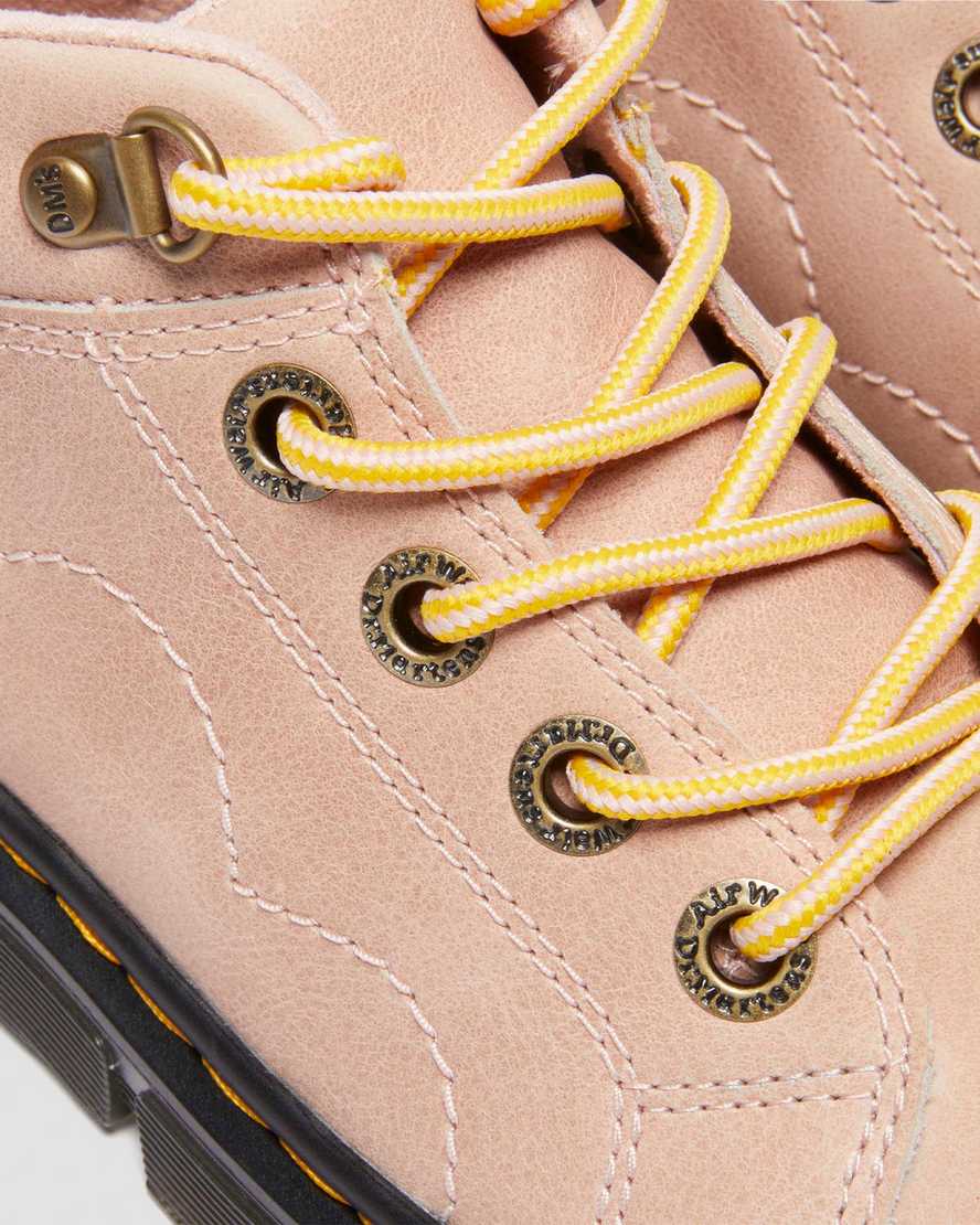Dr. Martens' Junior Raffe Church Wilderness Leather Boots In Pink