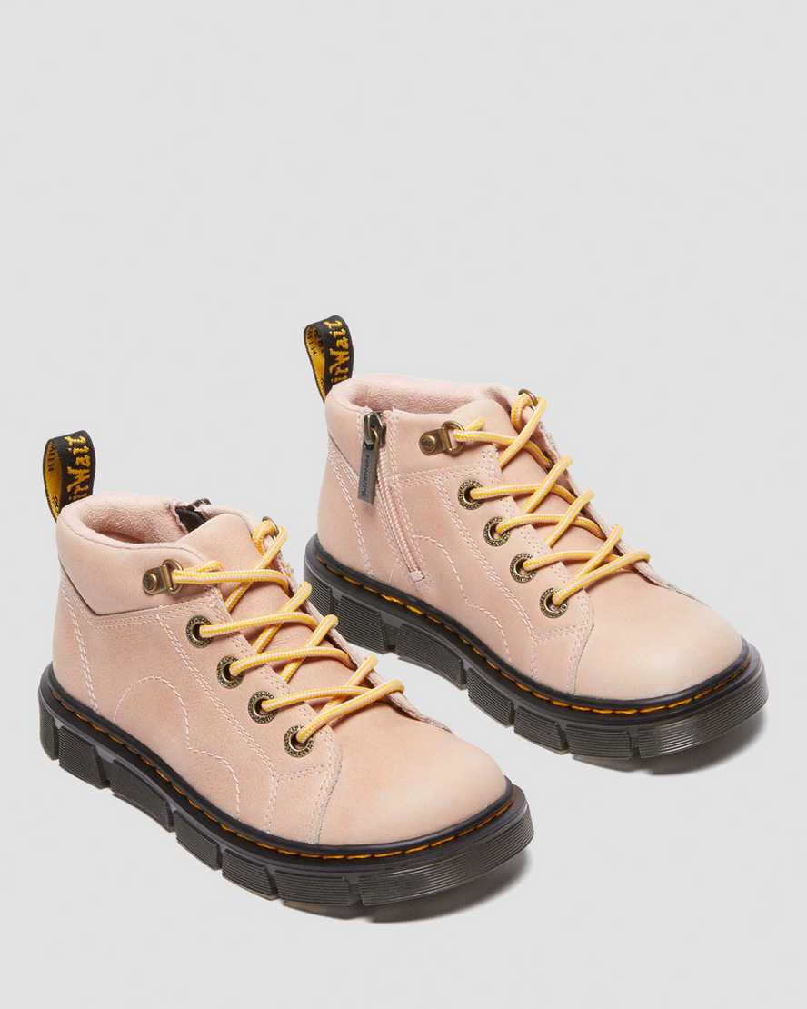 Dr. Martens' Junior Raffe Church Wilderness Leather Boots In Pink