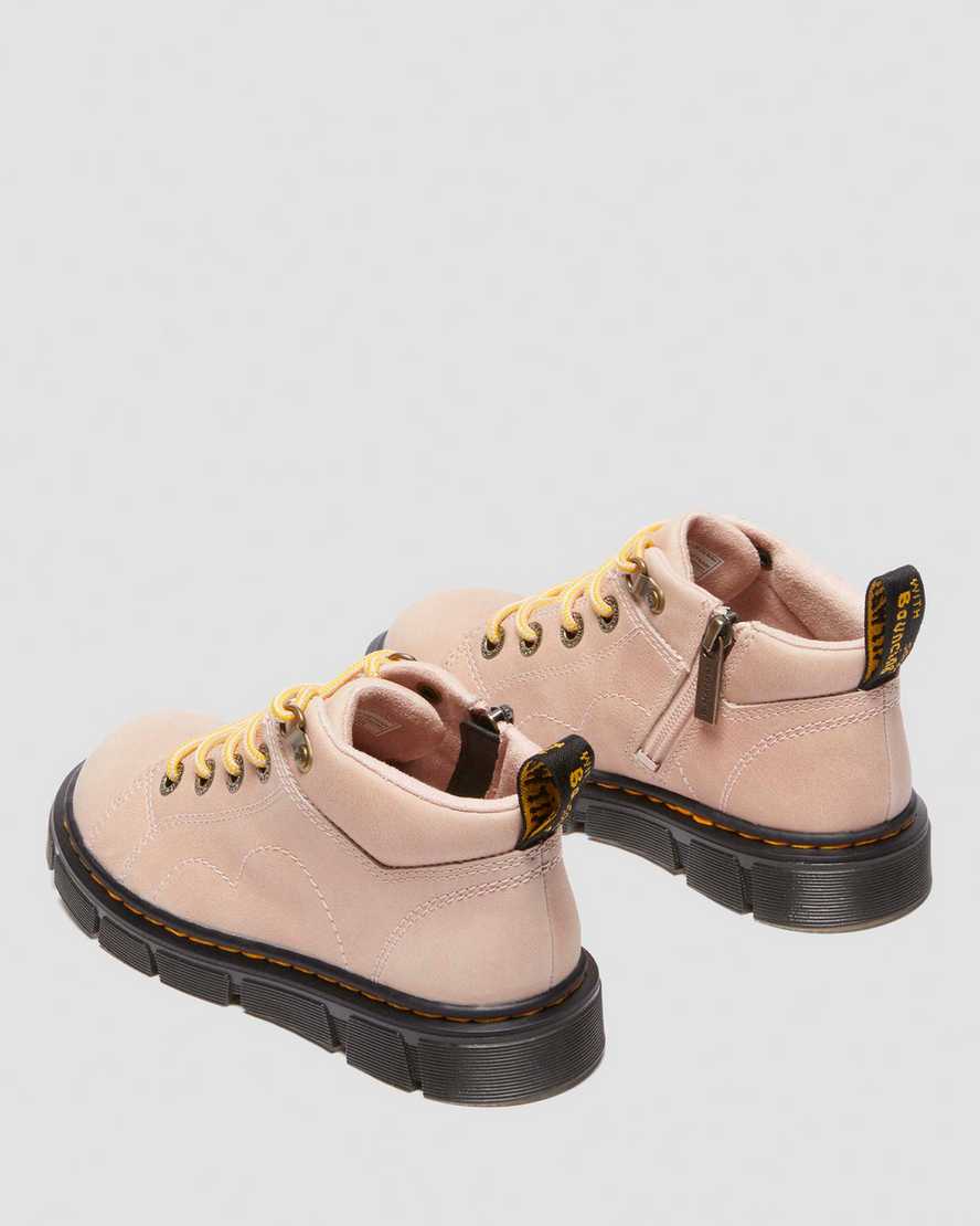 Dr. Martens' Junior Raffe Church Wilderness Leather Boots In Pink