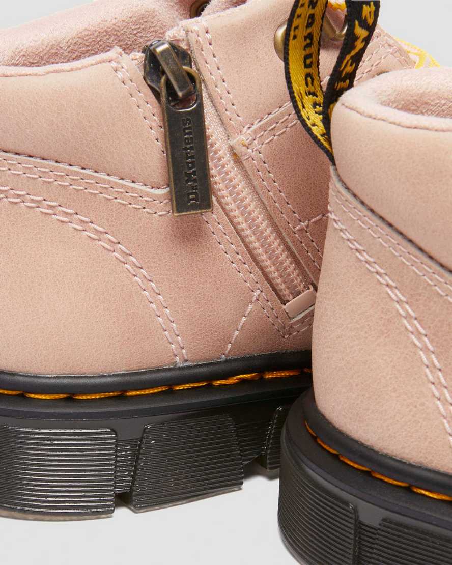Dr. Martens' Junior Raffe Church Wilderness Leather Boots In Pink