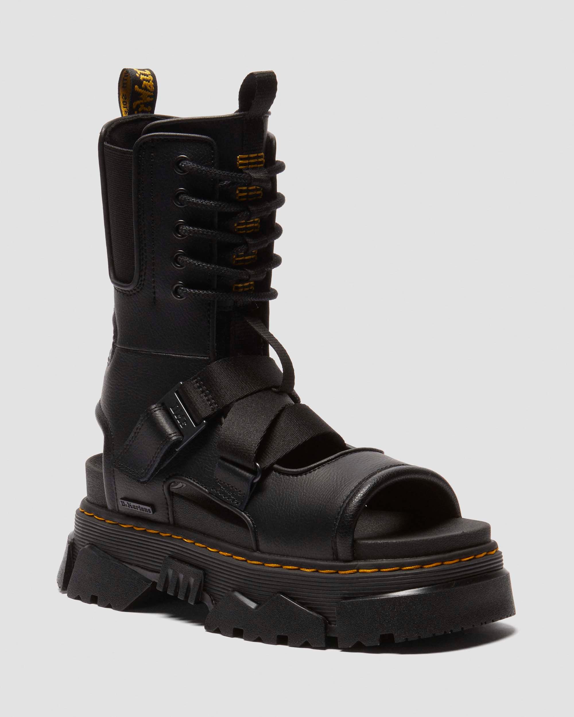 Mattison leather Gladiator sandals in BLACK | Dr. Martens™
