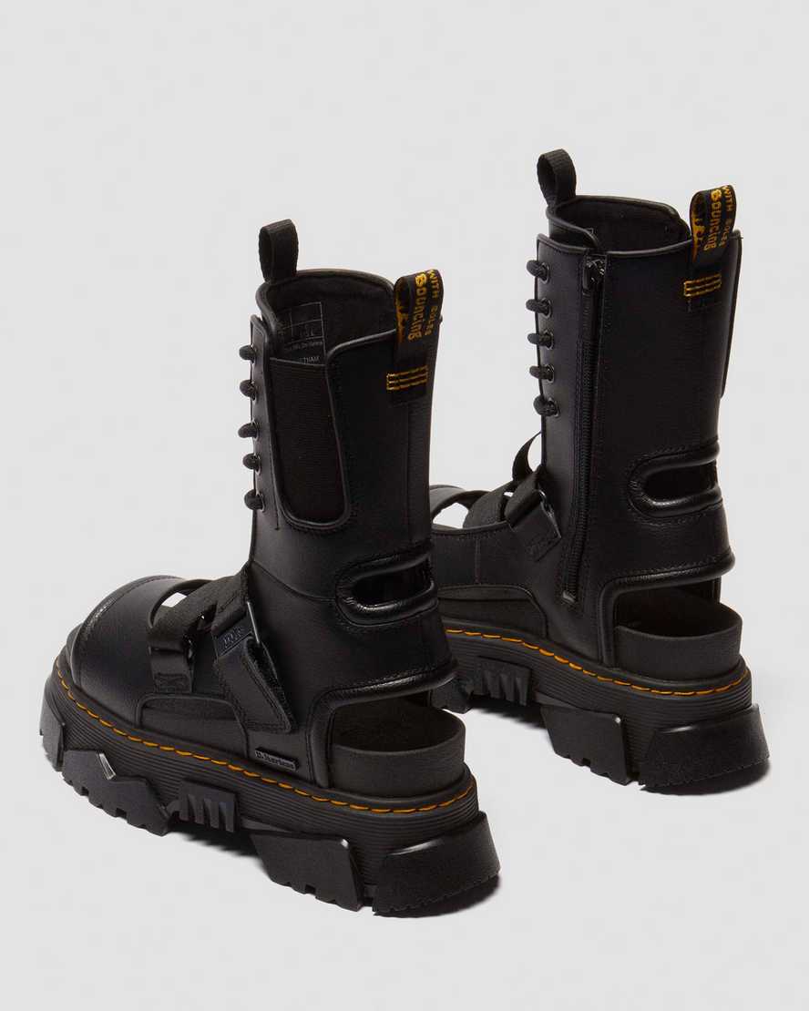 Shop Dr. Martens' Mattison Leather Gladiator Sandals In Black