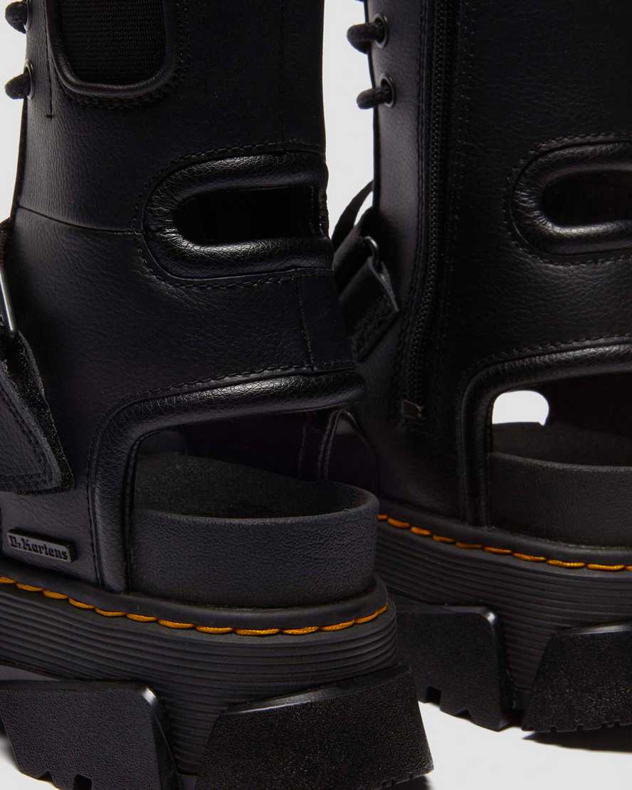 Shop Dr. Martens' Mattison Leather Gladiator Sandals In Black