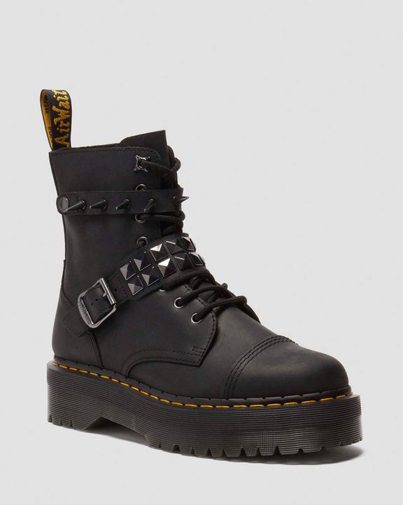 Jadon Spike leather platform boots in Black | Dr. Martens Jadon Spike leather platform boots in Black | Dr. Martens