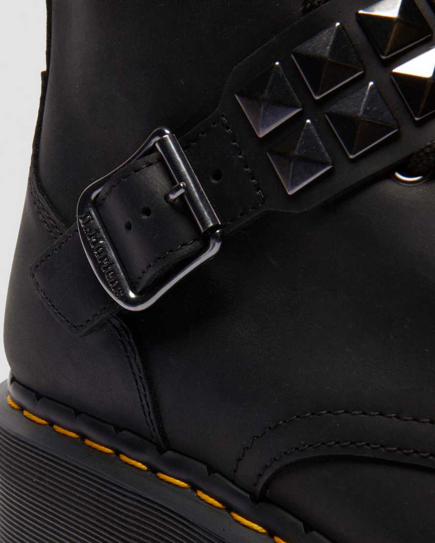 DR. MARTENS' JADON SPIKE LEDER PLATEAUSTIEFEL SCHUHE