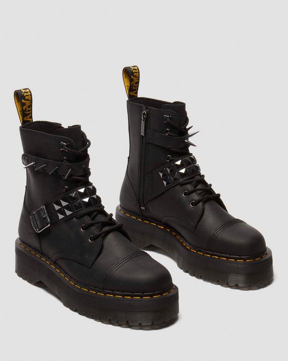 Jadon Spike leather platform boots in Black | Dr. Martens Jadon Spike leather platform boots in Black | Dr. Martens