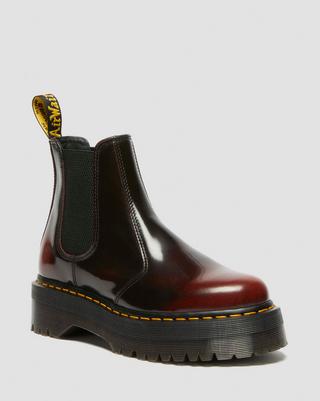 2976 Quad Arcadia Leather Platform Chelsea Boots in Cherry 2976 Quad Arcadia Leather Platform Chelsea Boots in Cherry
