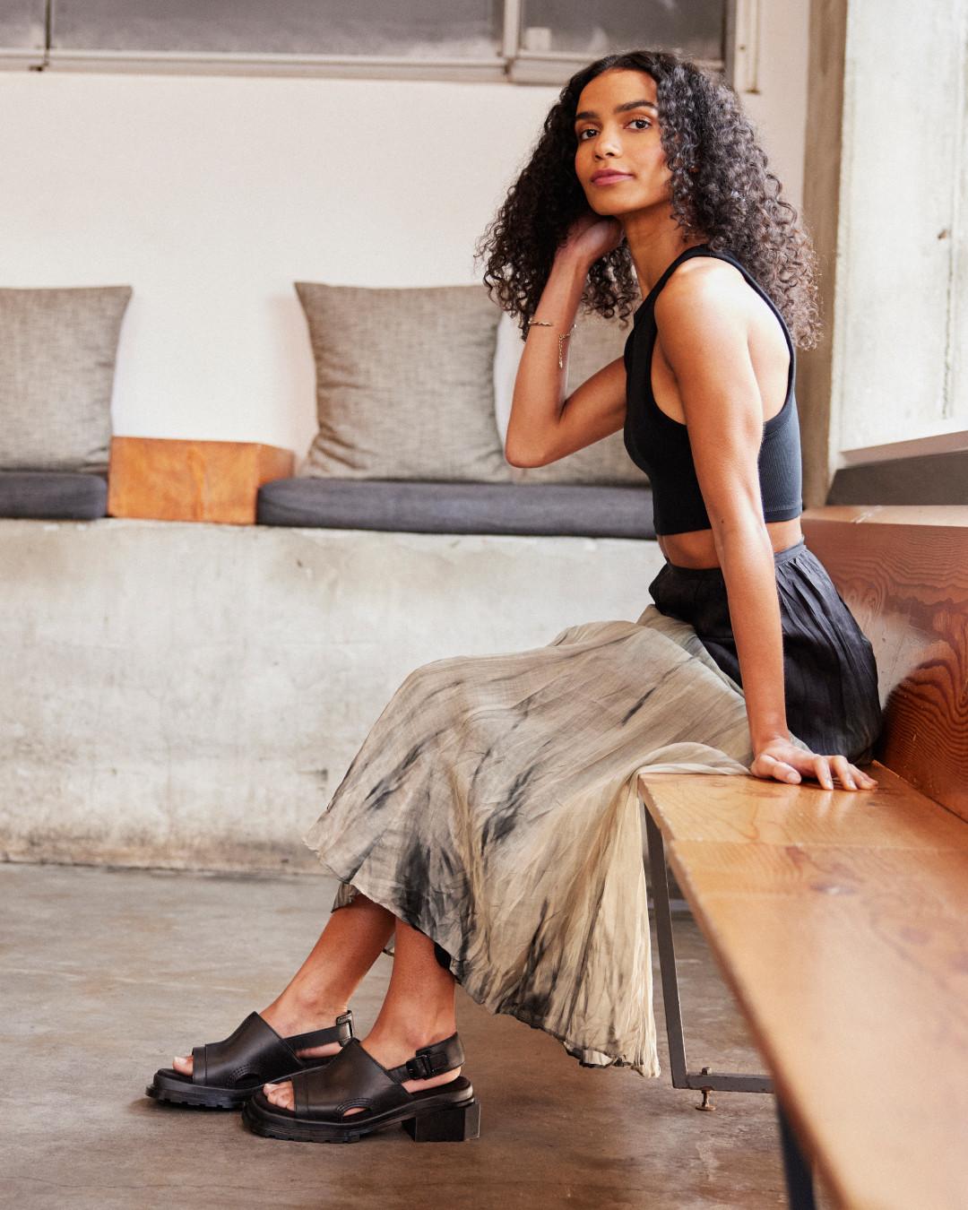 Maybole Athena leather Mules in Black