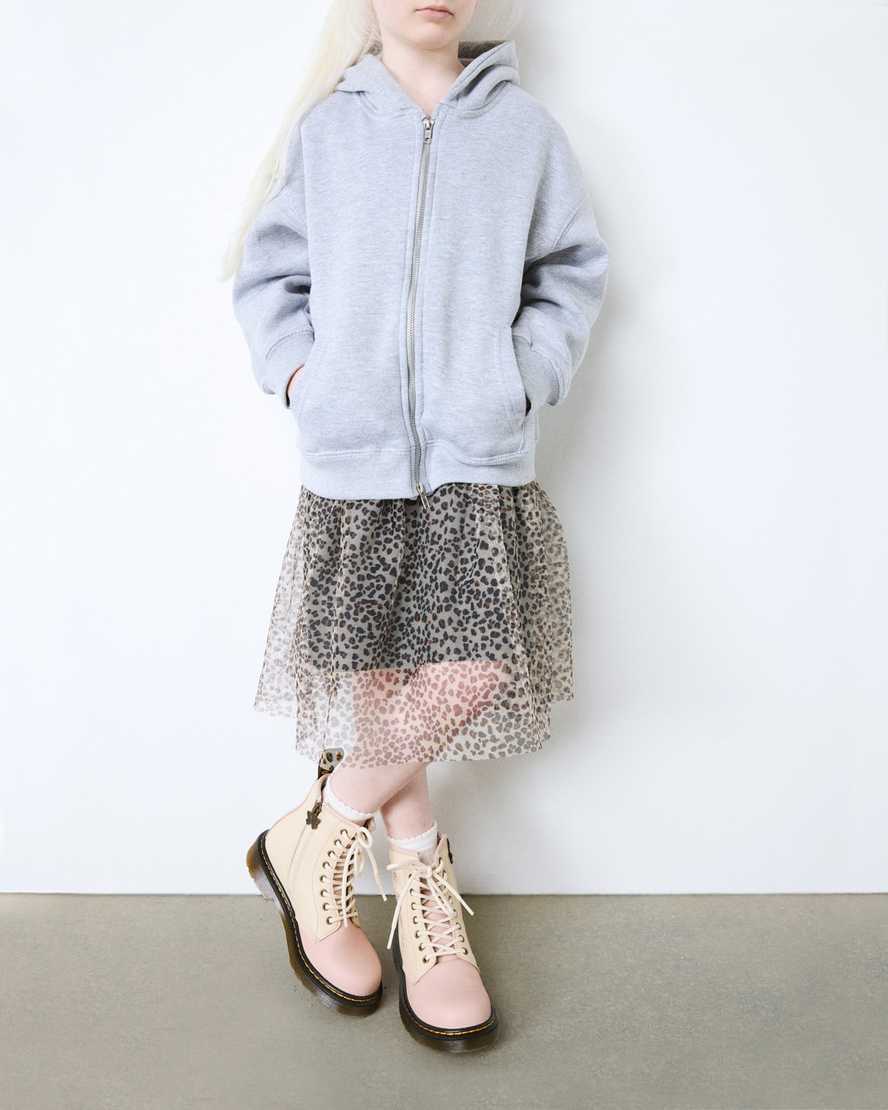 Dr. Martens' Junior 1460 Butterfly Leather Boots In Pink
